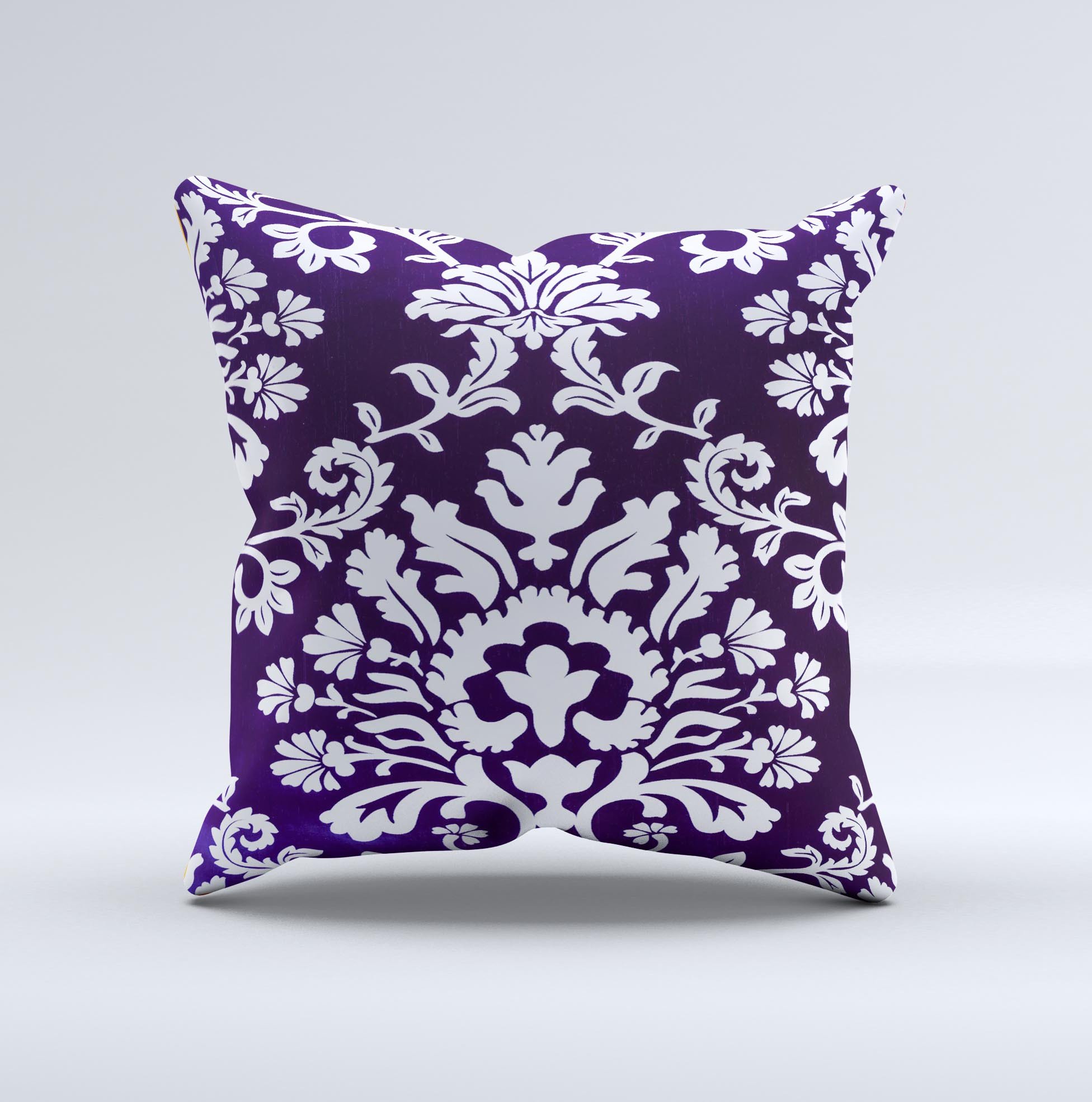 Blue and white decorative throw pillow with a delicate pattern, showcasing a handcrafted design and high-quality fabric.