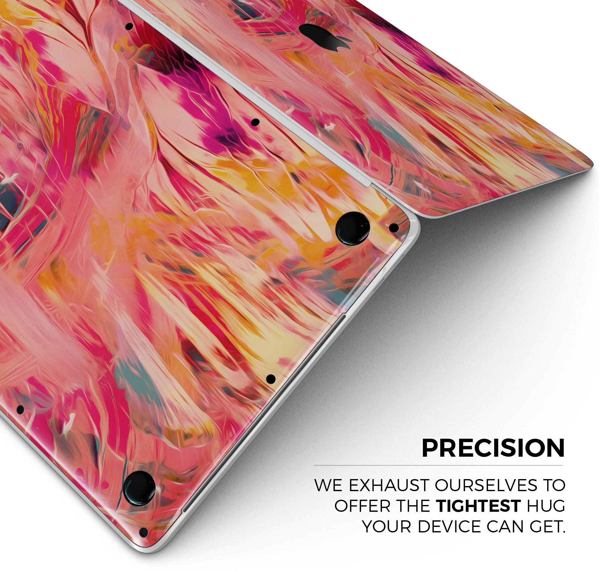 Blurred Abstract Flow V10 skin decal wrap kit for Apple MacBook, showcasing vibrant colors and a sleek design.