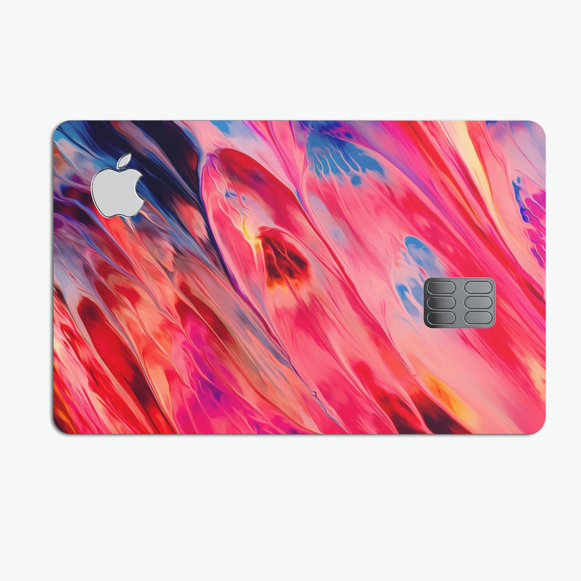Blurred Abstract Flow V14 skin decal for Apple Card, showcasing a vibrant abstract design with premium vinyl finish.