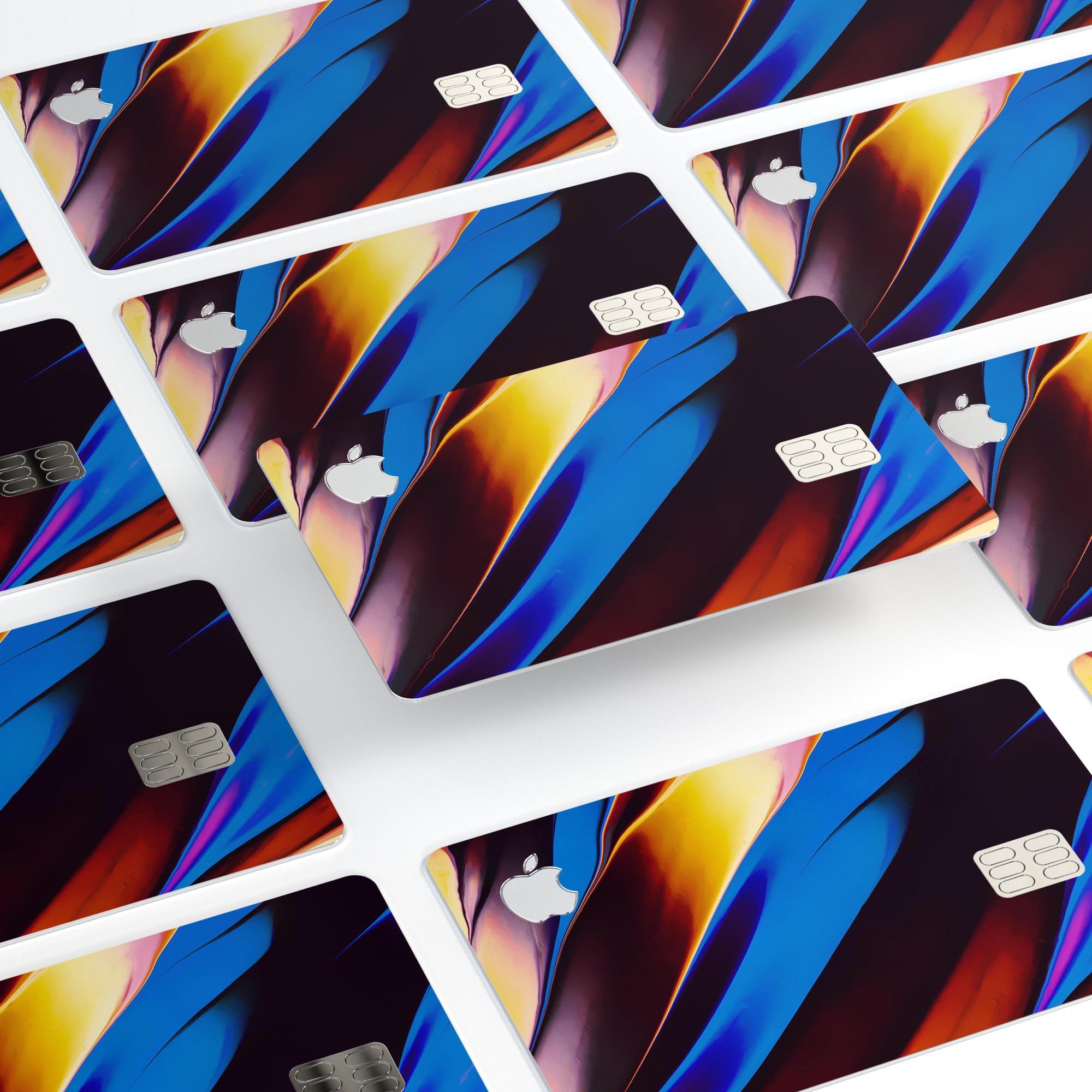 Blurred Abstract Flow V19 decal skin for Apple Card, showcasing a vibrant abstract design with a premium finish.