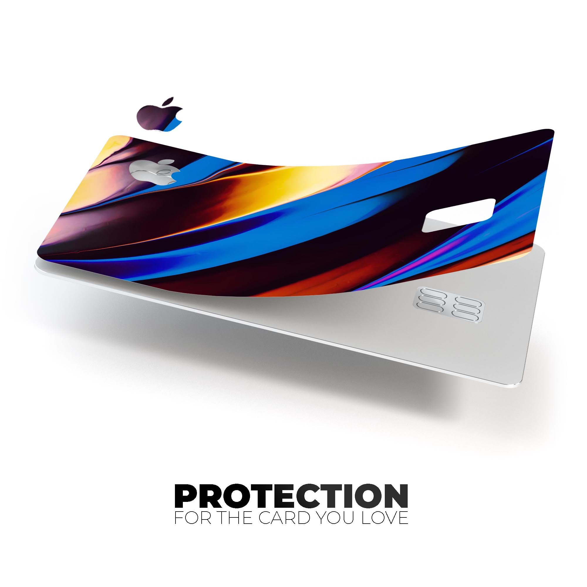 Blurred Abstract Flow V19 decal skin for Apple Card, showcasing a vibrant abstract design with a premium finish.