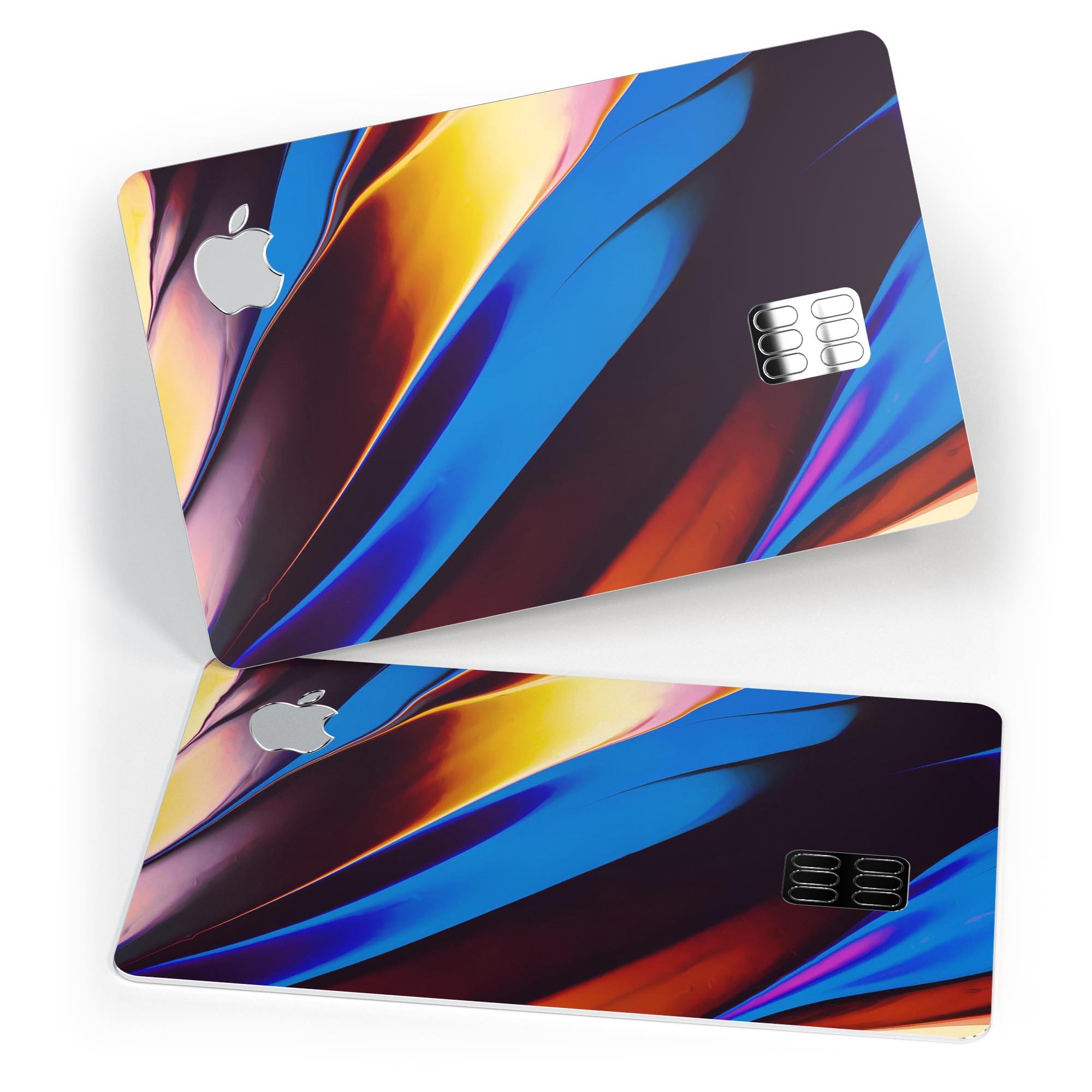 Blurred Abstract Flow V19 decal skin for Apple Card, showcasing a vibrant abstract design with a premium finish.