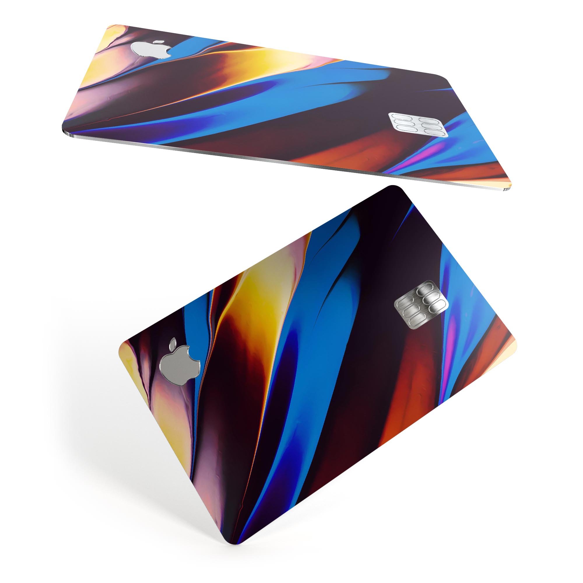 Blurred Abstract Flow V19 decal skin for Apple Card, showcasing a vibrant abstract design with a premium finish.