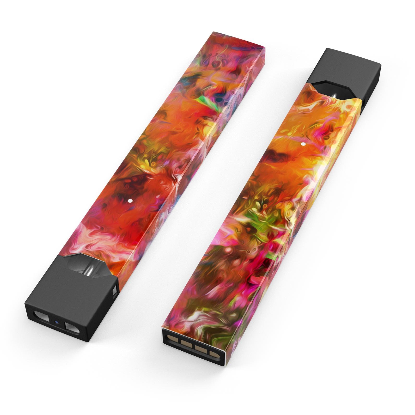 Blurred Abstract Flow V2 premium decal skin-wrap sticker designed for JUUL vaping device, showcasing vibrant abstract design.