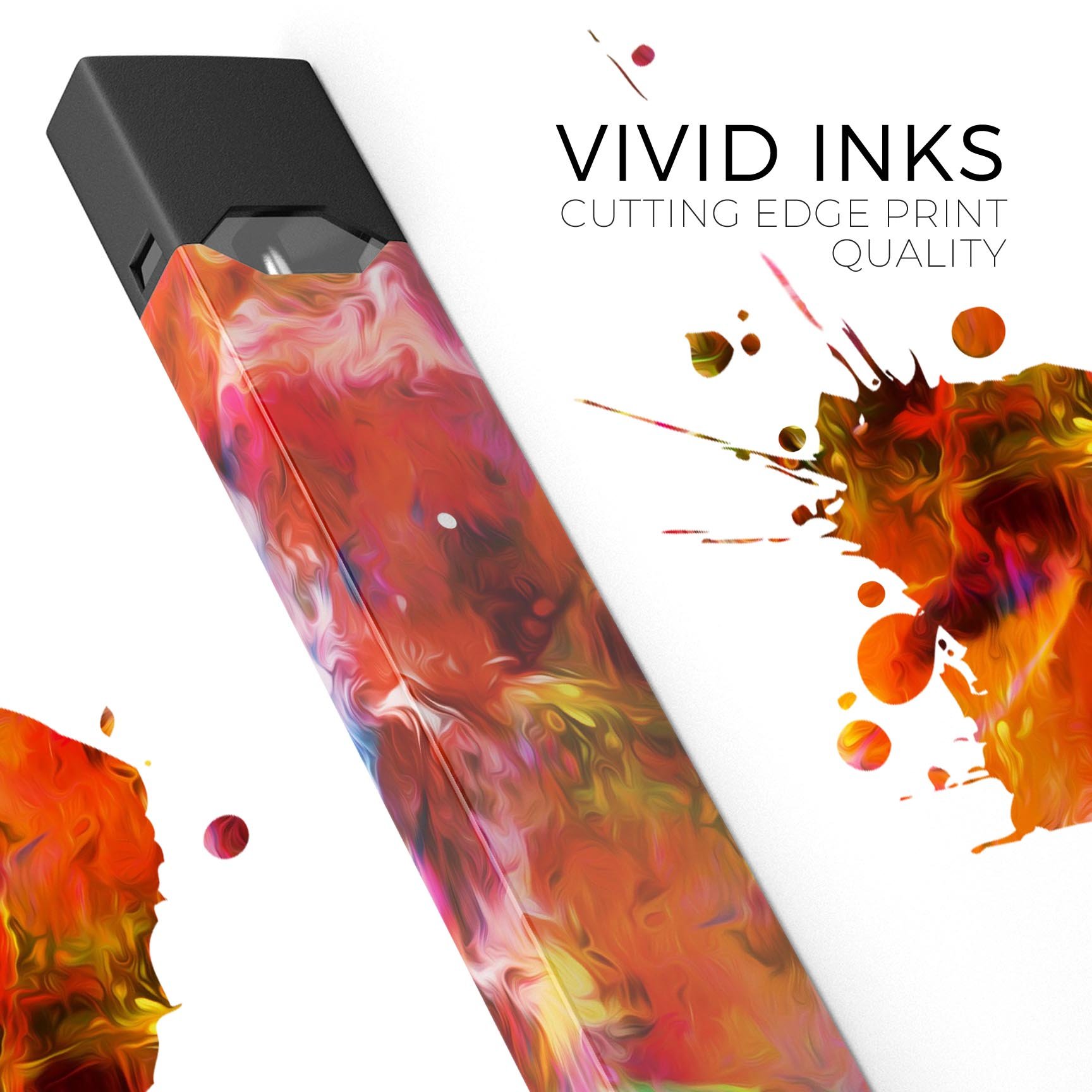 Blurred Abstract Flow V2 premium decal skin-wrap sticker designed for JUUL vaping device, showcasing vibrant abstract design.