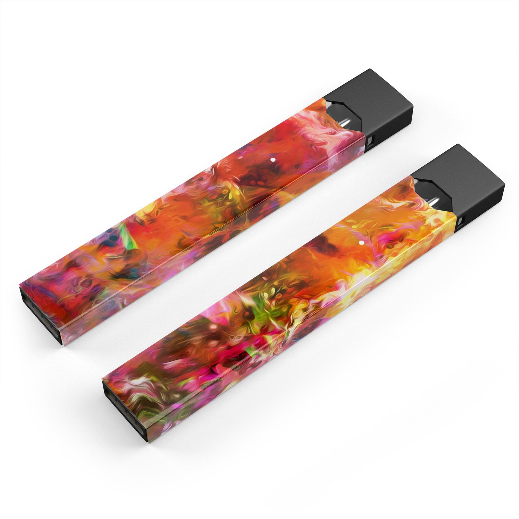 Blurred Abstract Flow V2 premium decal skin-wrap sticker designed for JUUL vaping device, showcasing vibrant abstract design.