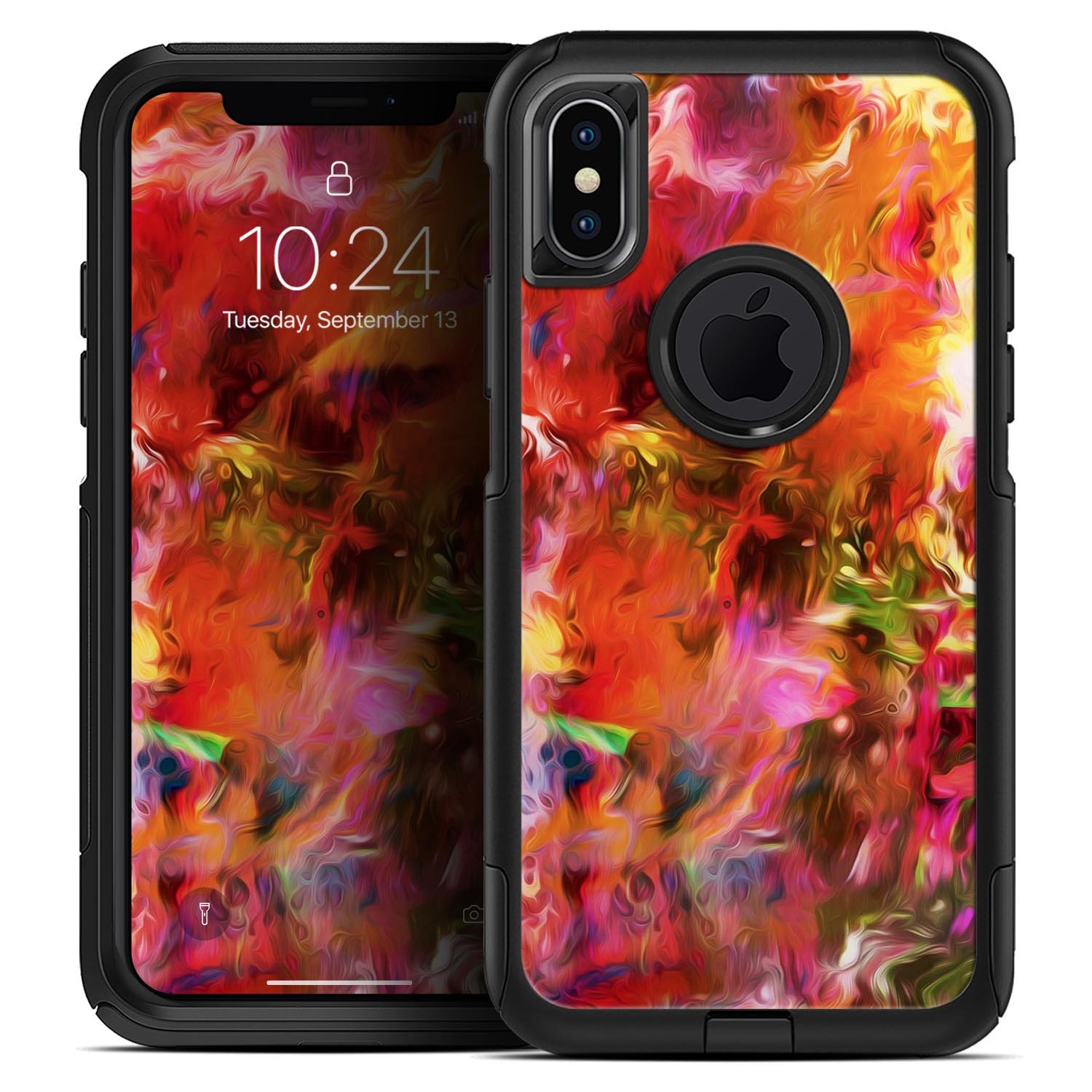 Blurred Abstract Flow V2 Skin Kit for iPhone OtterBox Cases featuring a modern abstract design.