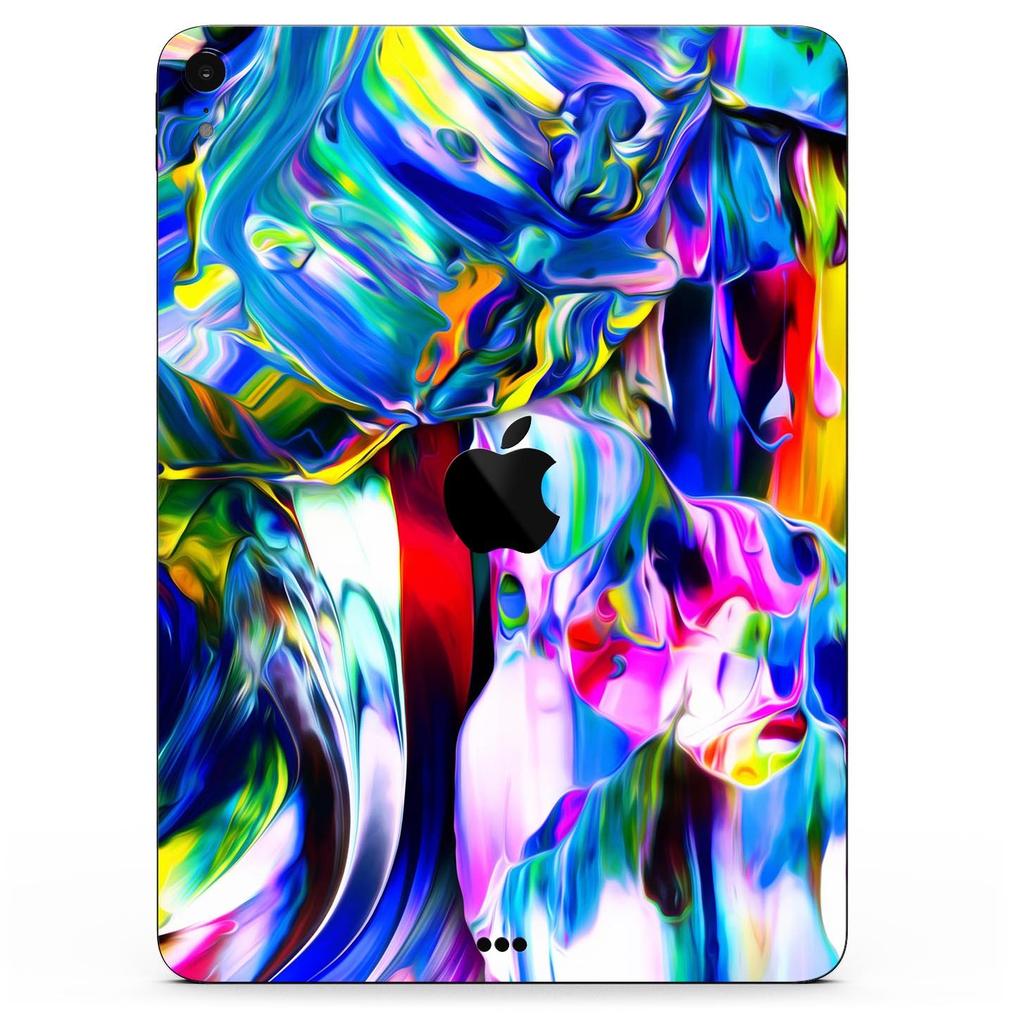 Blurred Abstract Flow V21 skin decal for Apple iPad, showcasing a vibrant abstract design with a smooth finish.