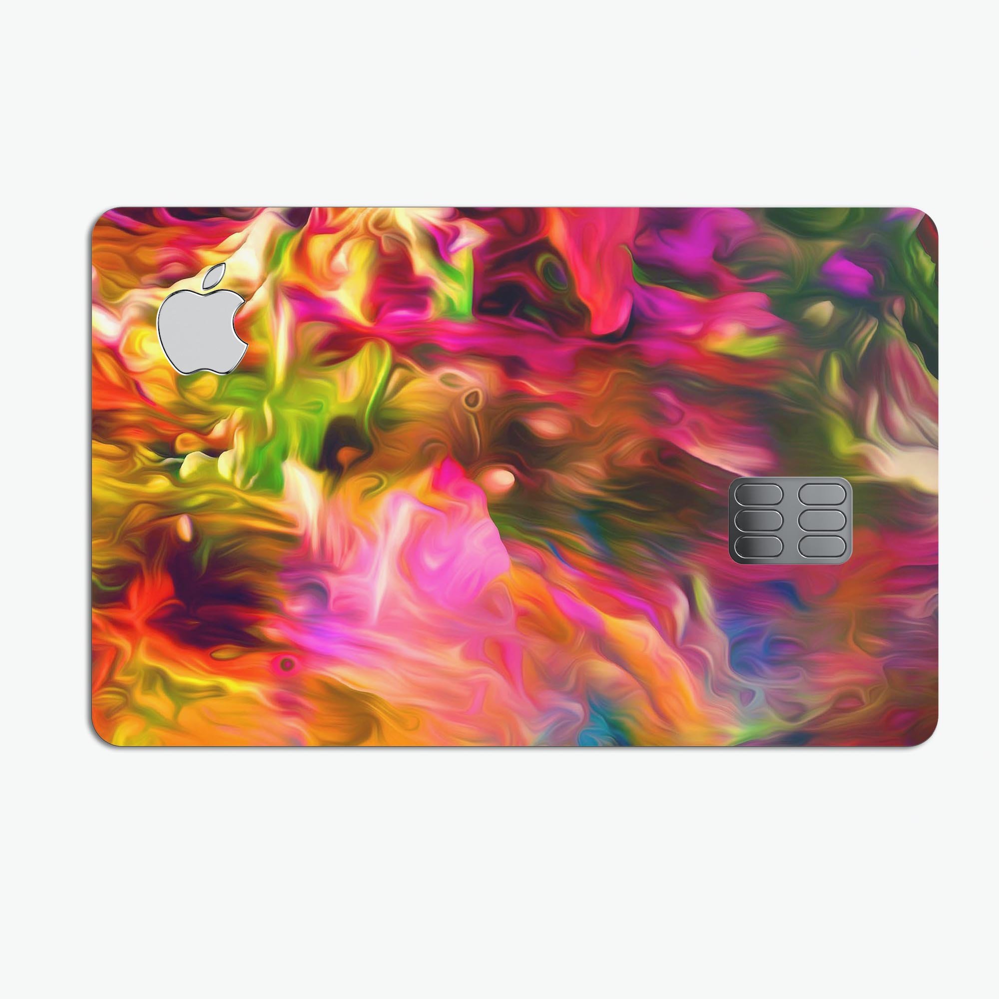 Blurred Abstract Flow V23 decal skin for Apple Card, showcasing a vibrant abstract design with premium vinyl finish.