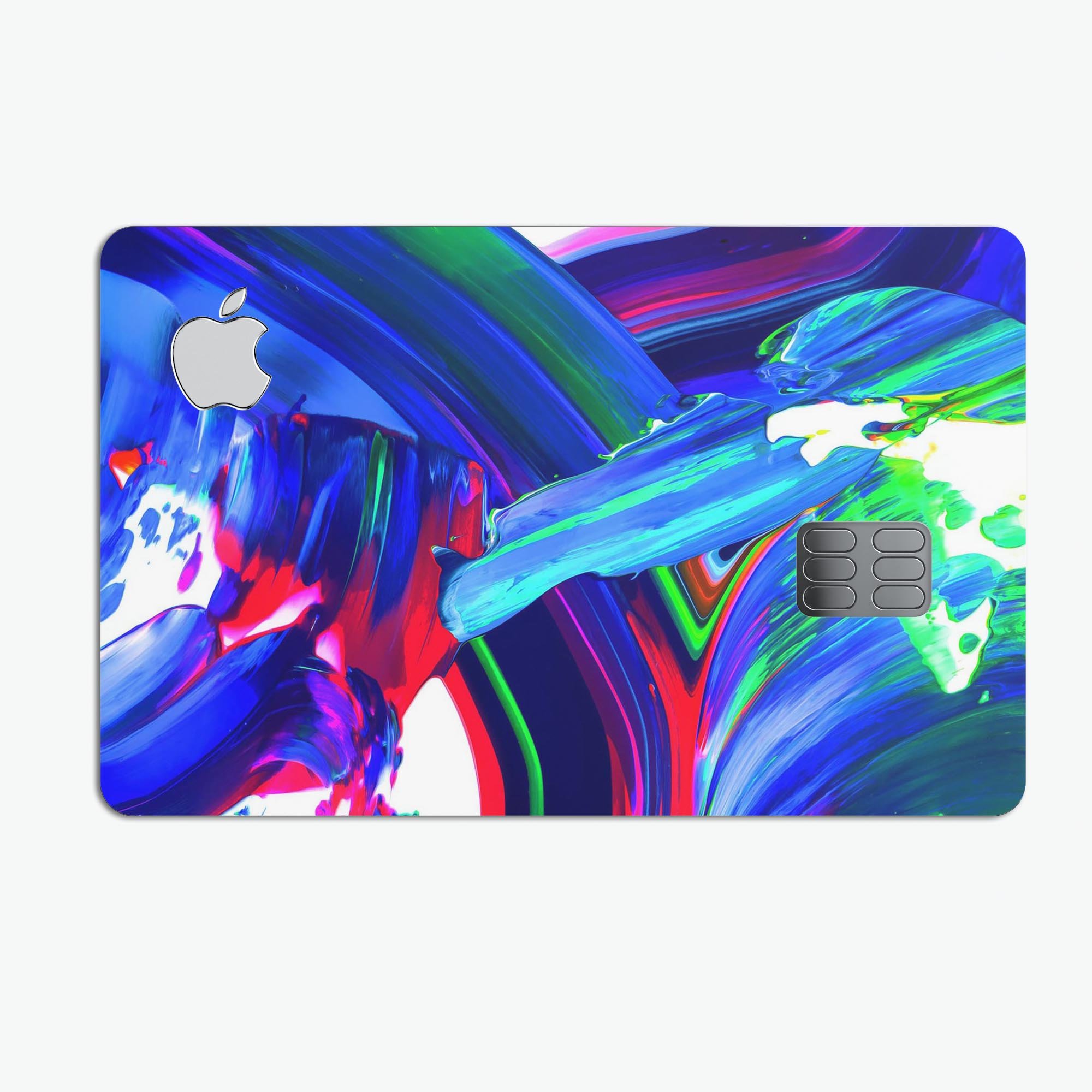 Blurred Abstract Flow V27 skin decal for Apple Card, showcasing a modern design with premium vinyl material.