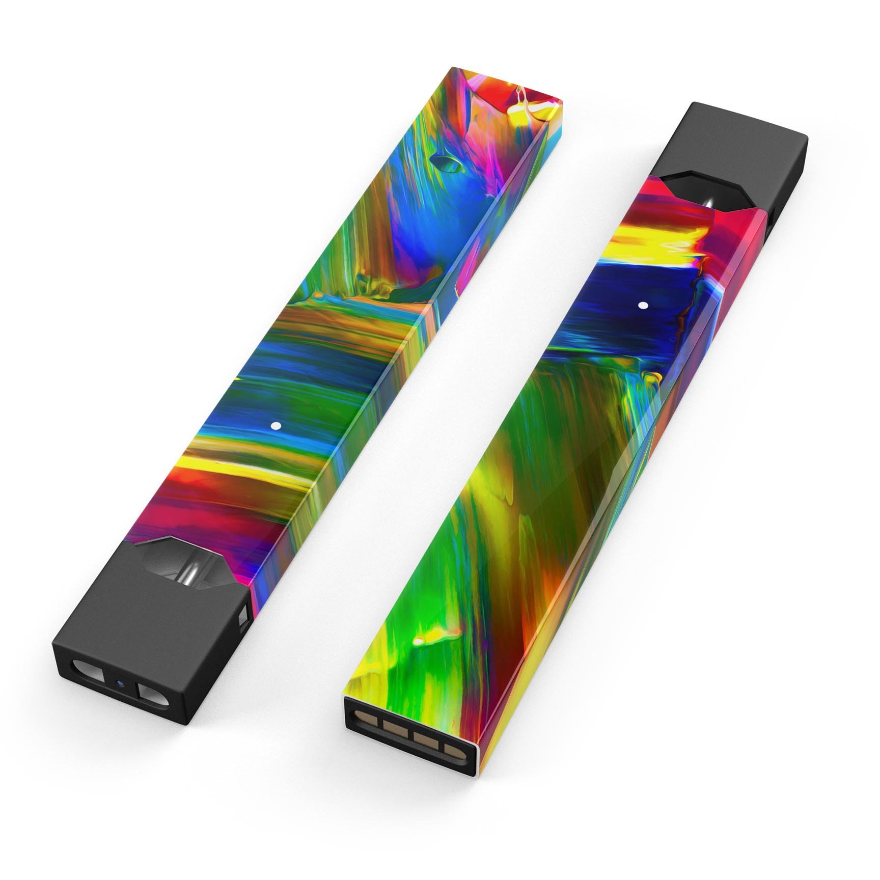 Blurred Abstract Flow V29 premium decal skin for JUUL device, showcasing vibrant abstract design and protective features.