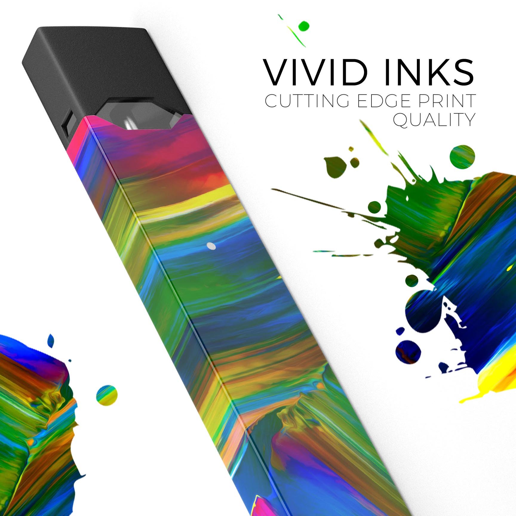 Blurred Abstract Flow V29 premium decal skin for JUUL device, showcasing vibrant abstract design and protective features.