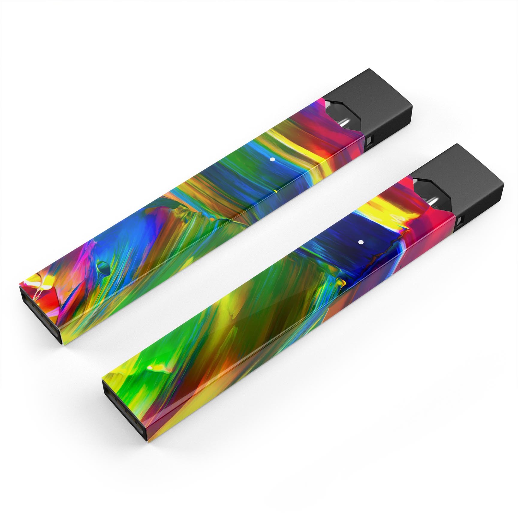 Blurred Abstract Flow V29 premium decal skin for JUUL device, showcasing vibrant abstract design and protective features.