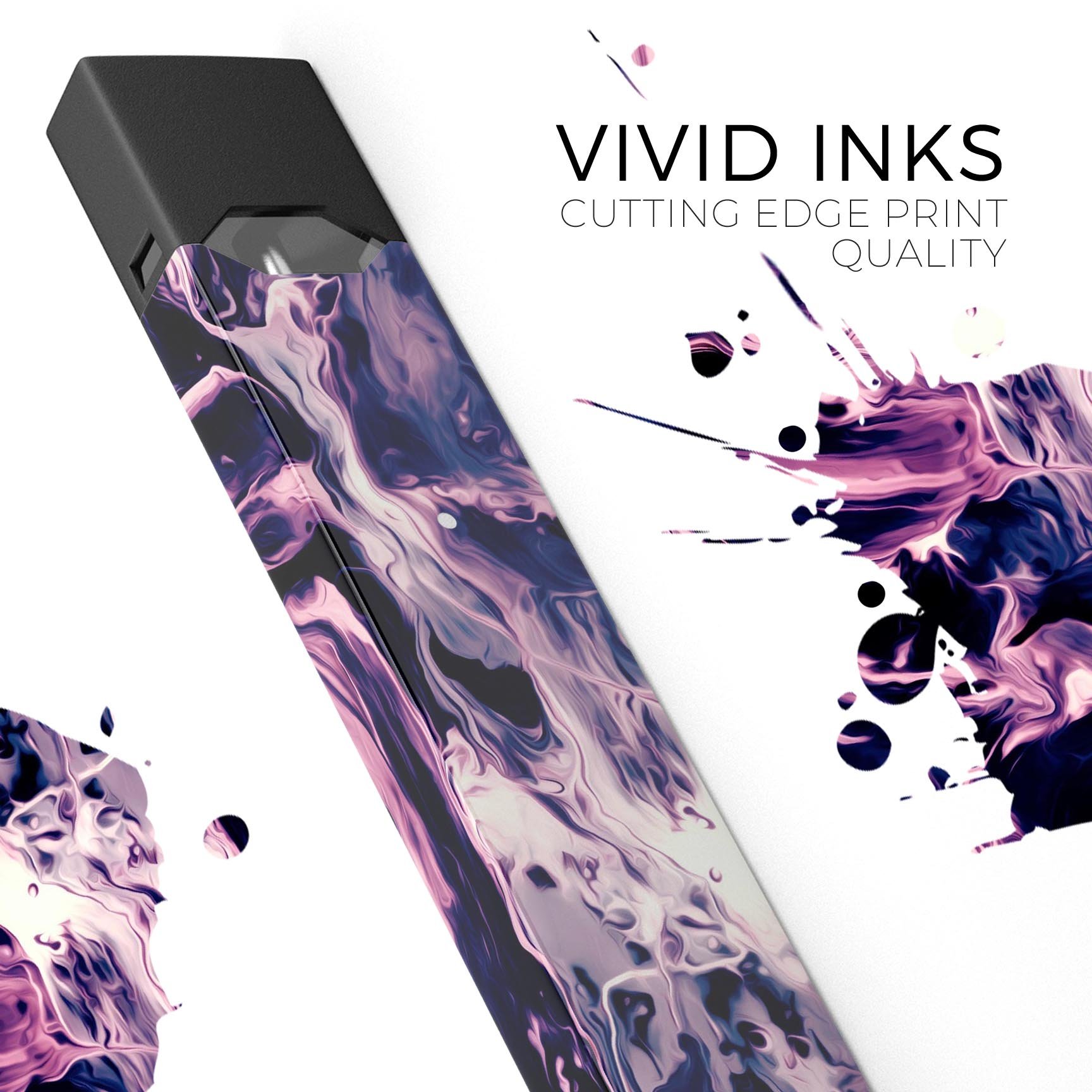 Blurred Abstract Flow V32 premium decal skin-wrap sticker designed for JUUL vaping device, featuring a unique abstract design.