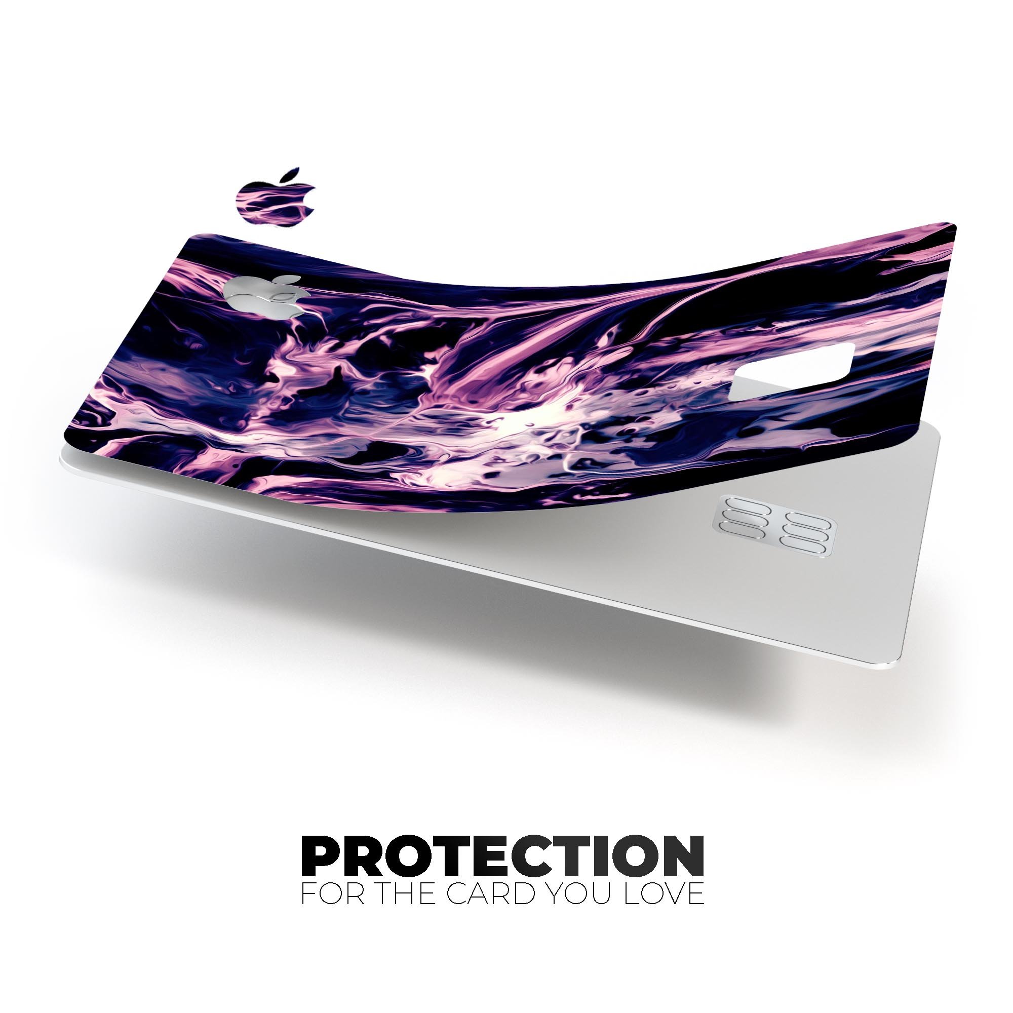 Blurred Abstract Flow V32 decal skin for Apple Card, showcasing a stylish design with premium vinyl material.