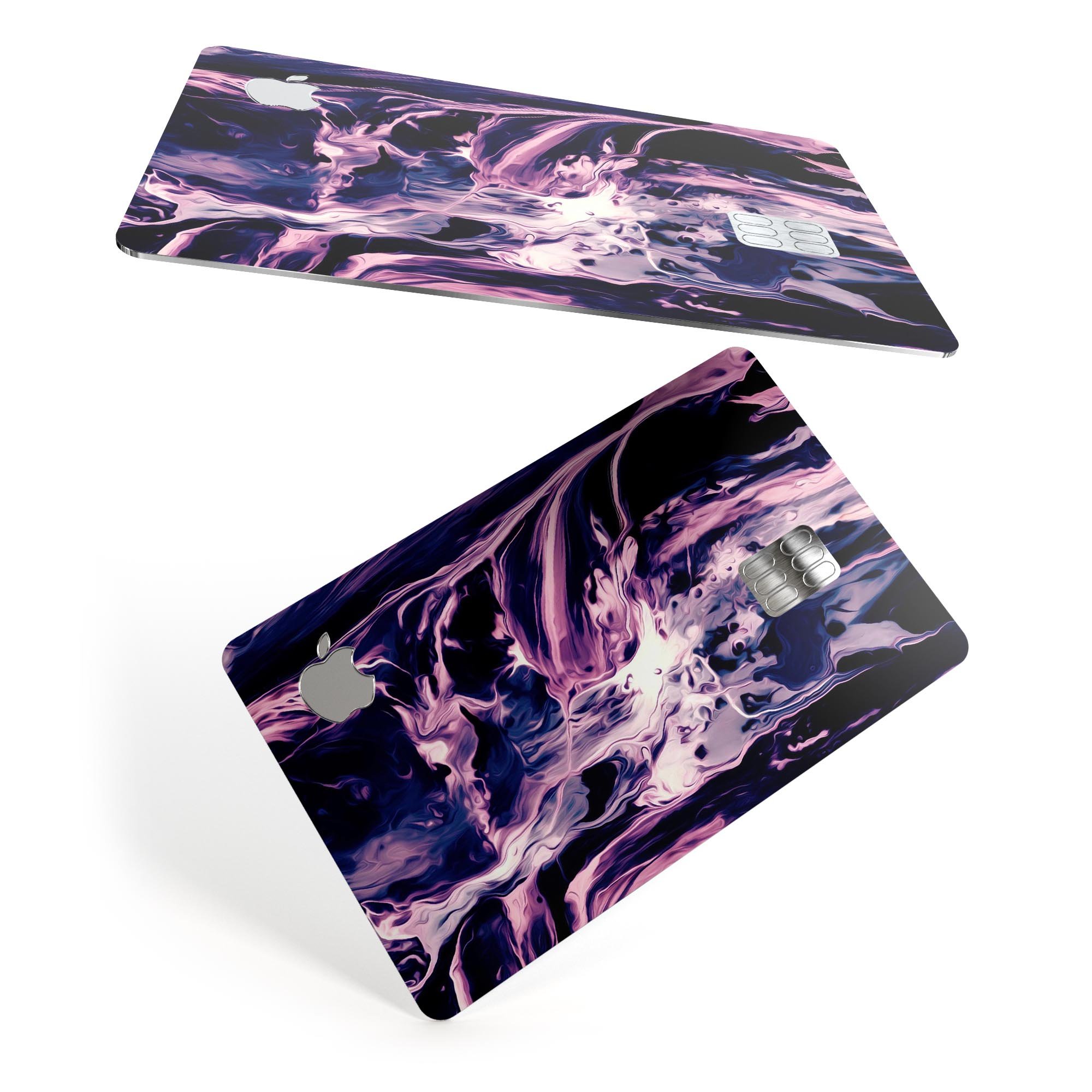 Blurred Abstract Flow V32 decal skin for Apple Card, showcasing a stylish design with premium vinyl material.