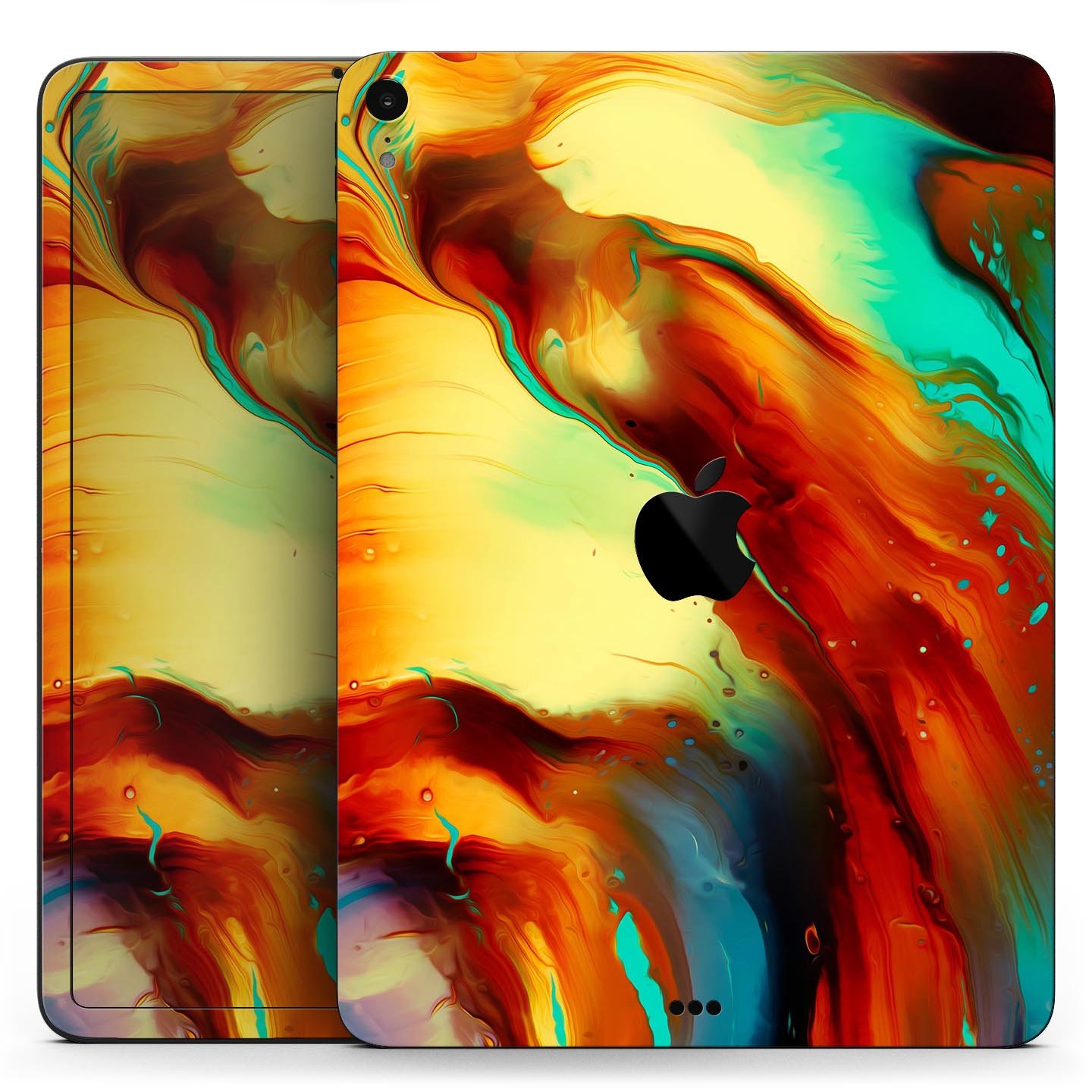 Blurred Abstract Flow V36 skin decal for Apple iPad, showcasing vibrant abstract design and premium 3M material.