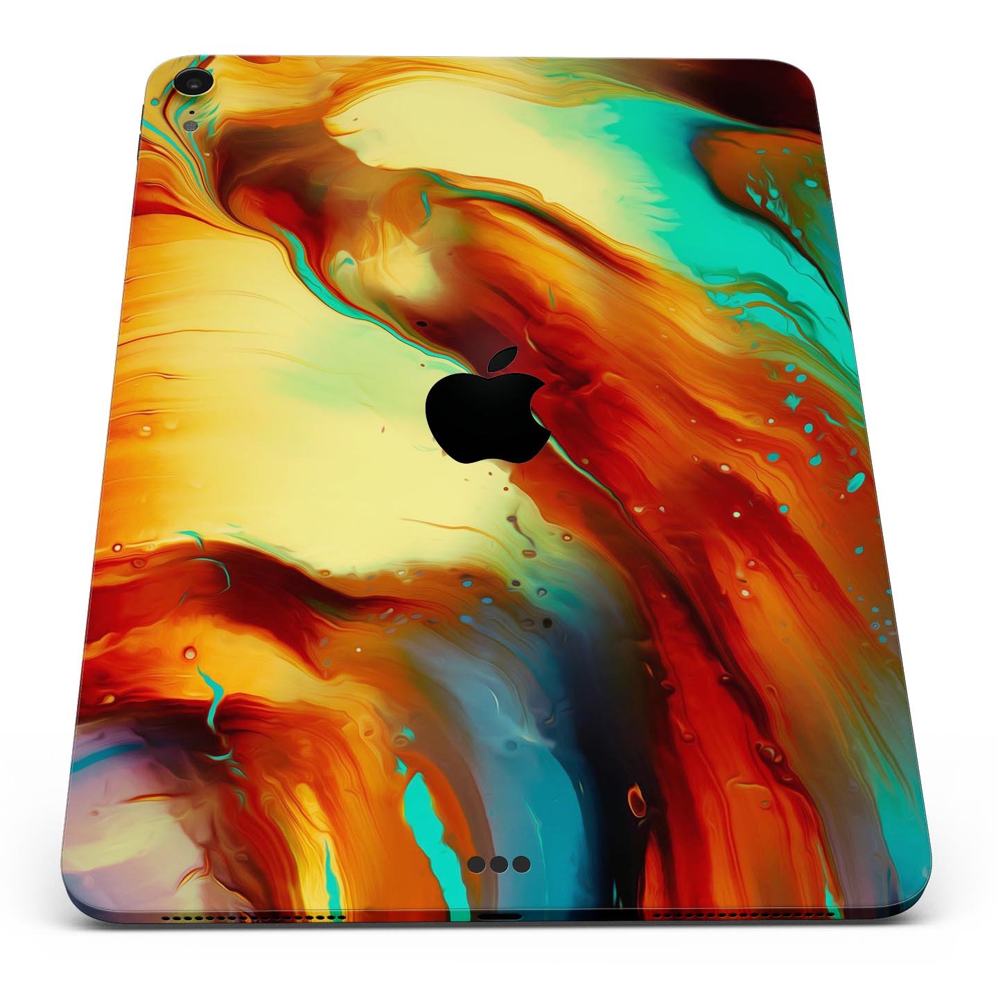 Blurred Abstract Flow V36 skin decal for Apple iPad, showcasing vibrant abstract design and premium 3M material.