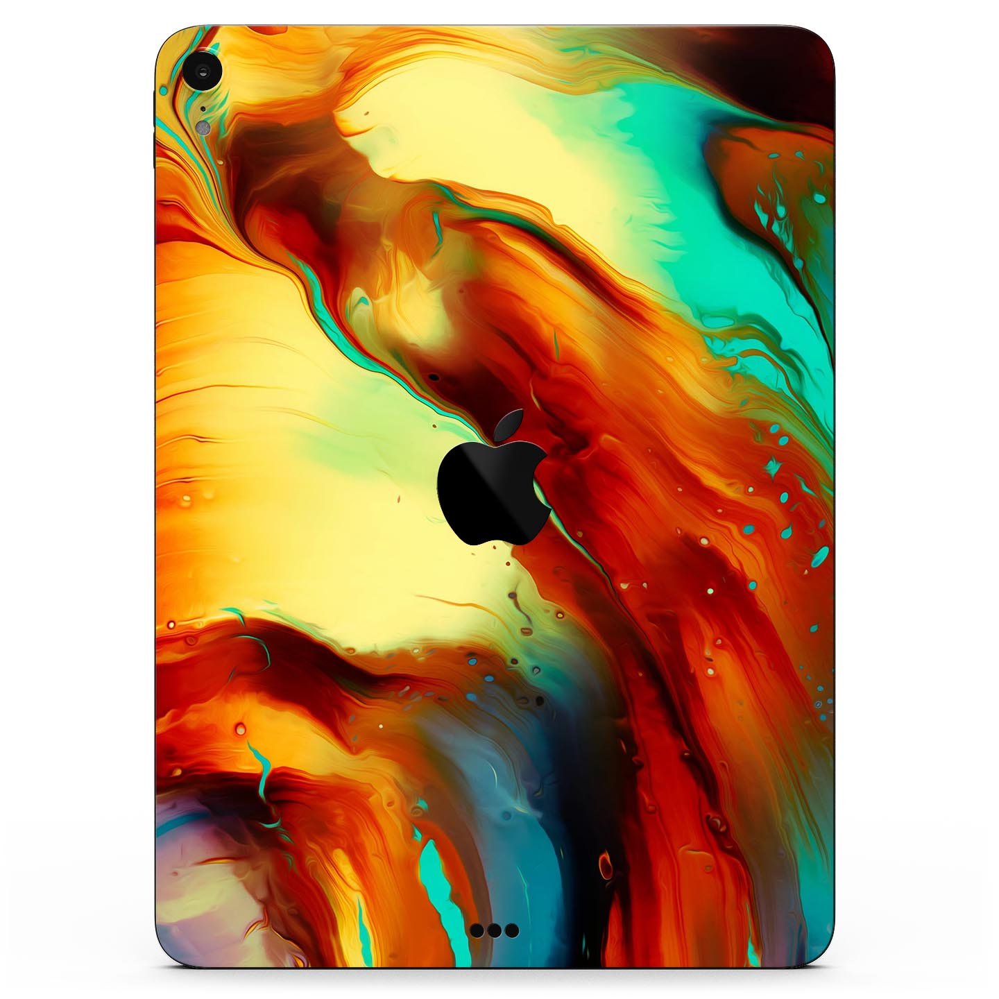Blurred Abstract Flow V36 skin decal for Apple iPad, showcasing vibrant abstract design and premium 3M material.