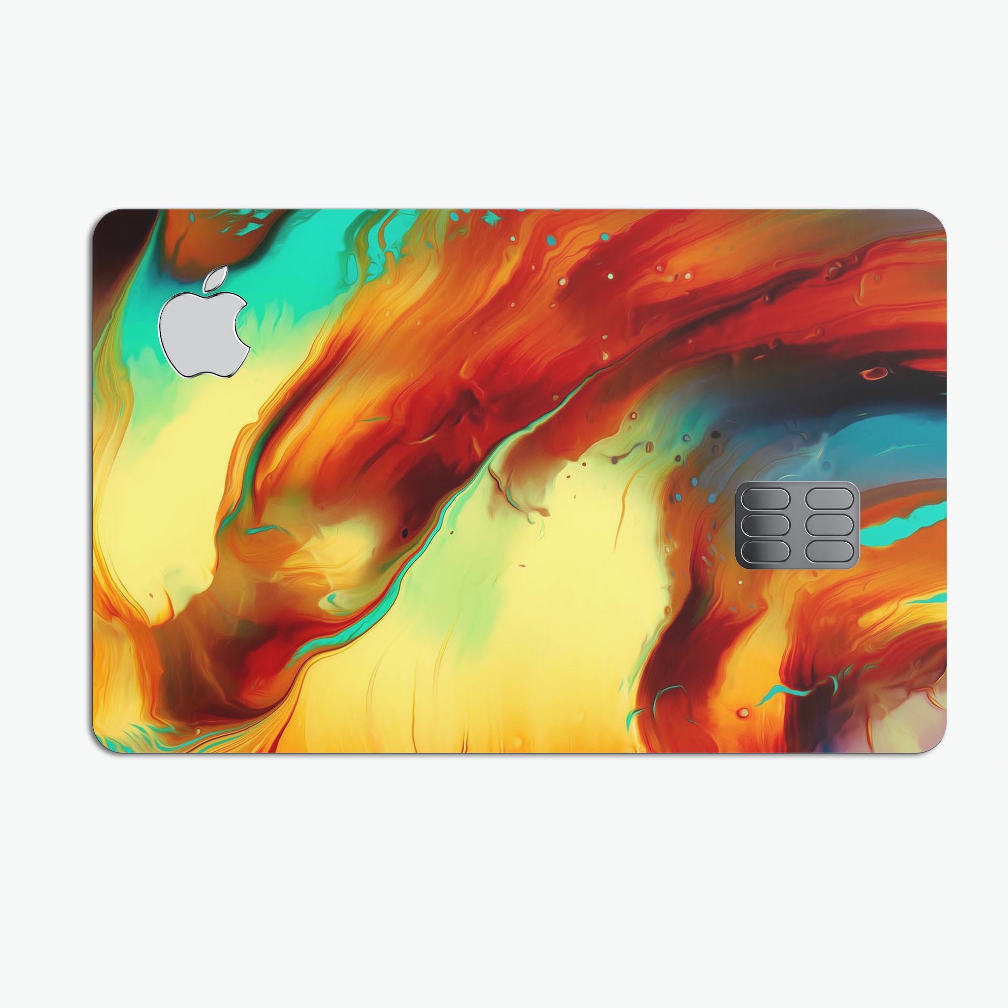 Blurred Abstract Flow V36 decal skin for Apple Card, showcasing a vibrant abstract design with premium vinyl finish.