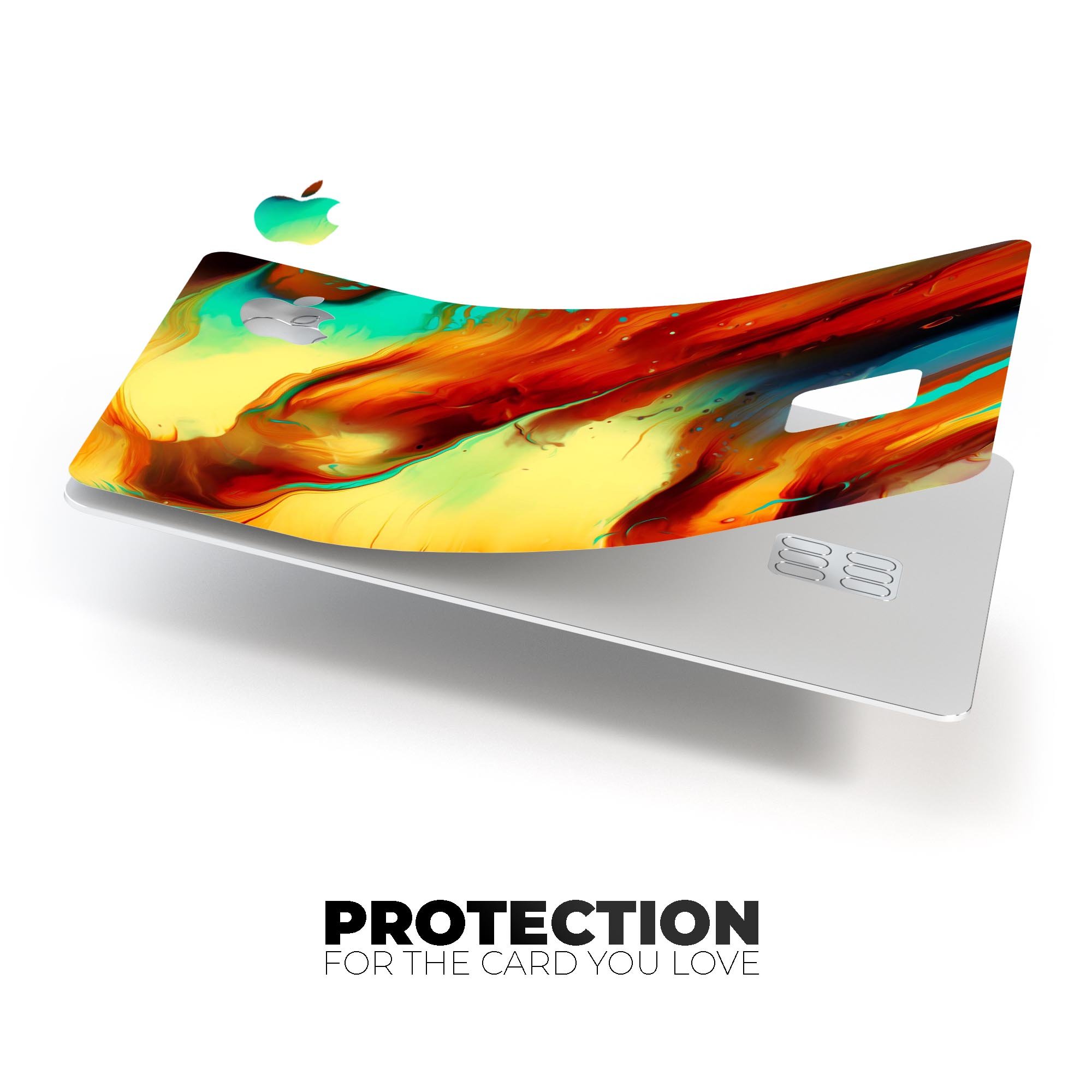 Blurred Abstract Flow V36 decal skin for Apple Card, showcasing a vibrant abstract design with premium vinyl finish.