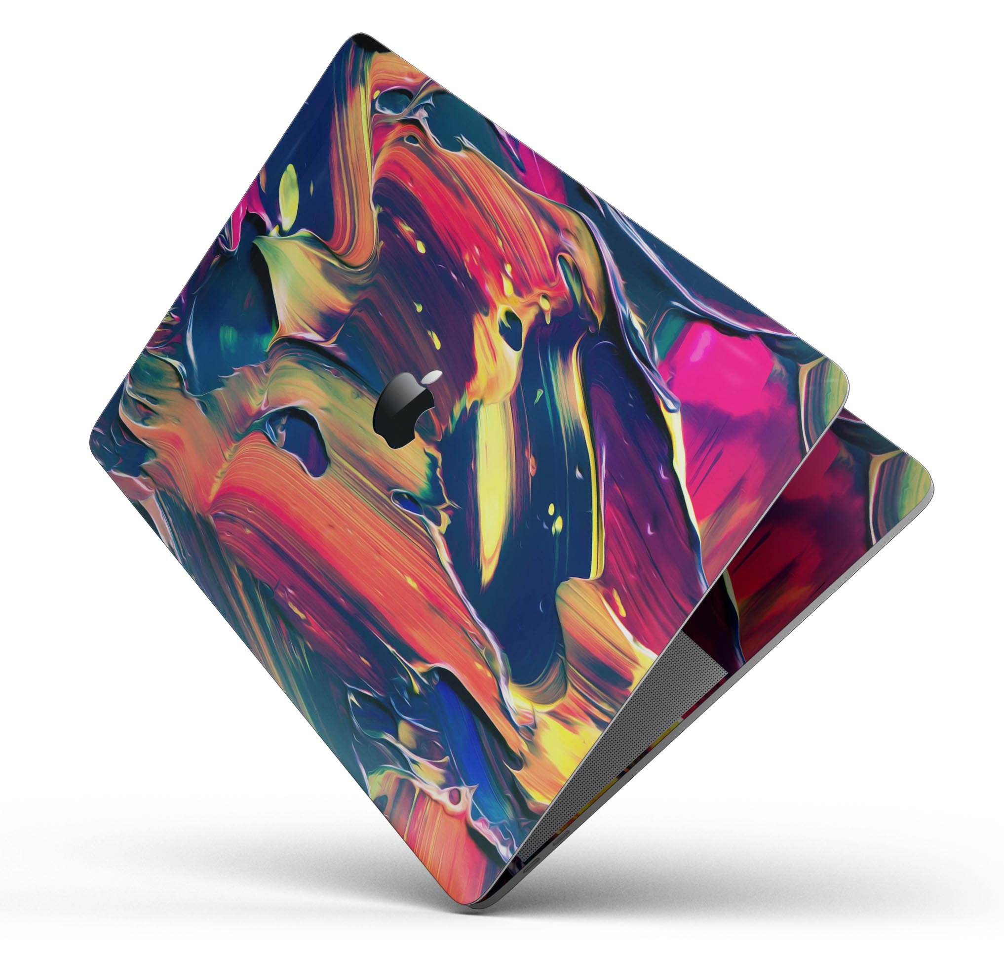Blurred Abstract Flow V38 skin decal wrap kit for MacBook, showcasing a stylish design and premium vinyl material.