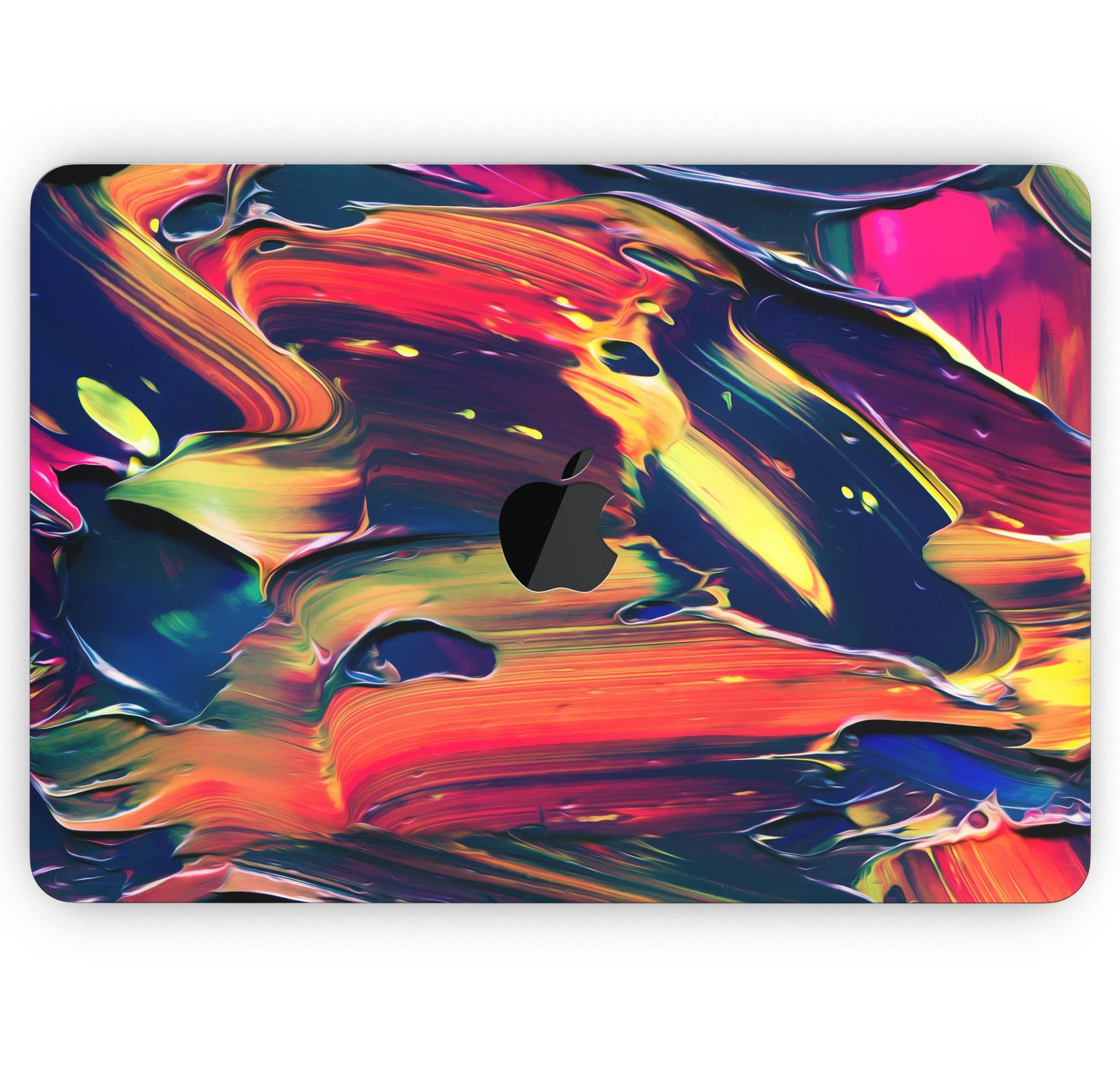 Blurred Abstract Flow V38 skin decal wrap kit for MacBook, showcasing a stylish design and premium vinyl material.