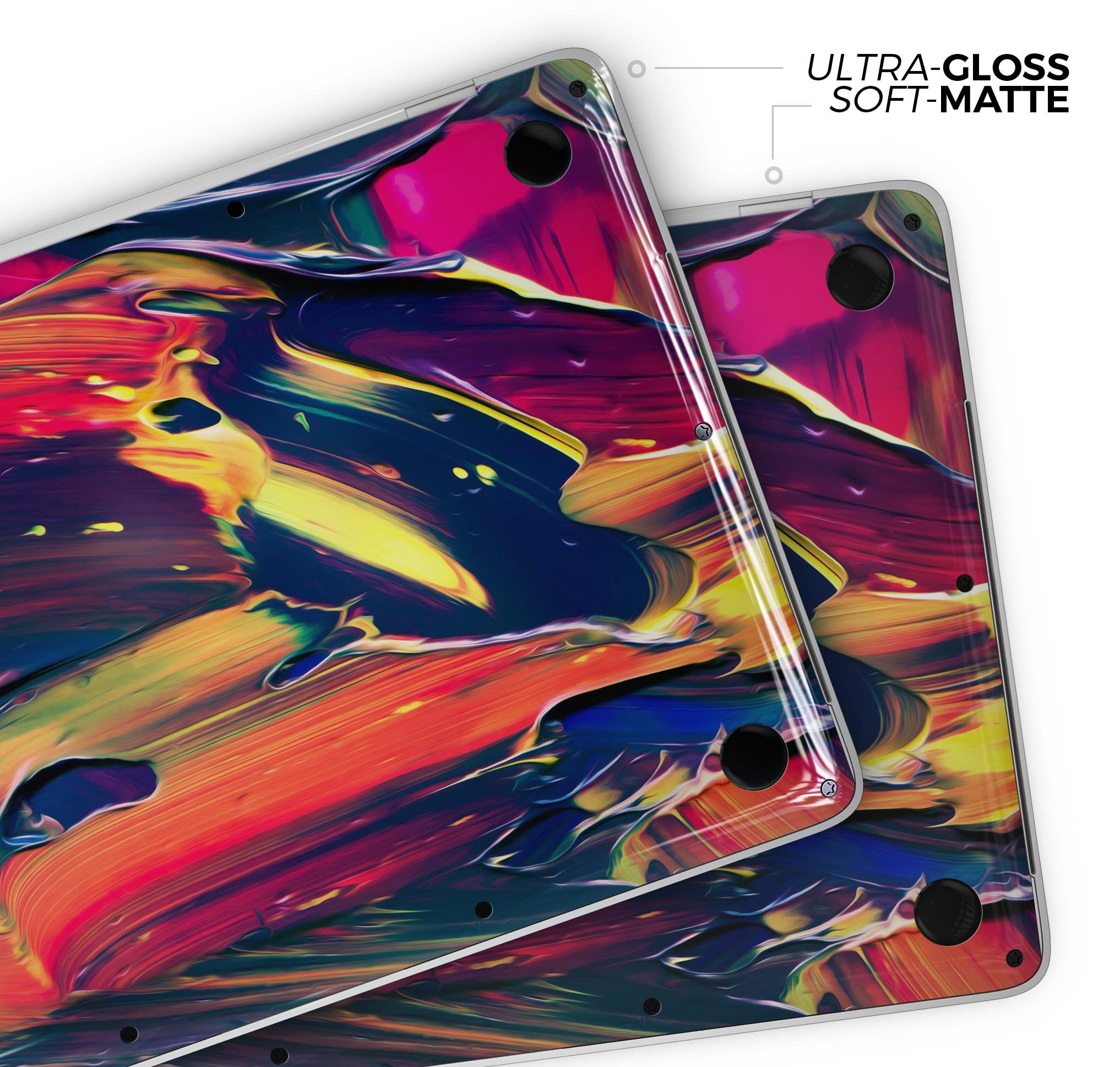 Blurred Abstract Flow V38 skin decal wrap kit for MacBook, showcasing a stylish design and premium vinyl material.