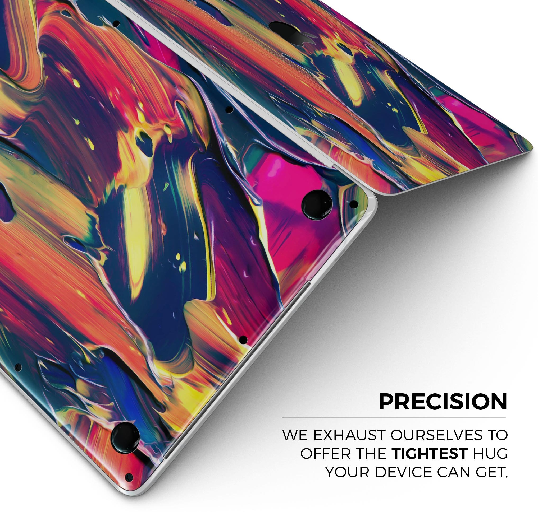 Blurred Abstract Flow V38 skin decal wrap kit for MacBook, showcasing a stylish design and premium vinyl material.