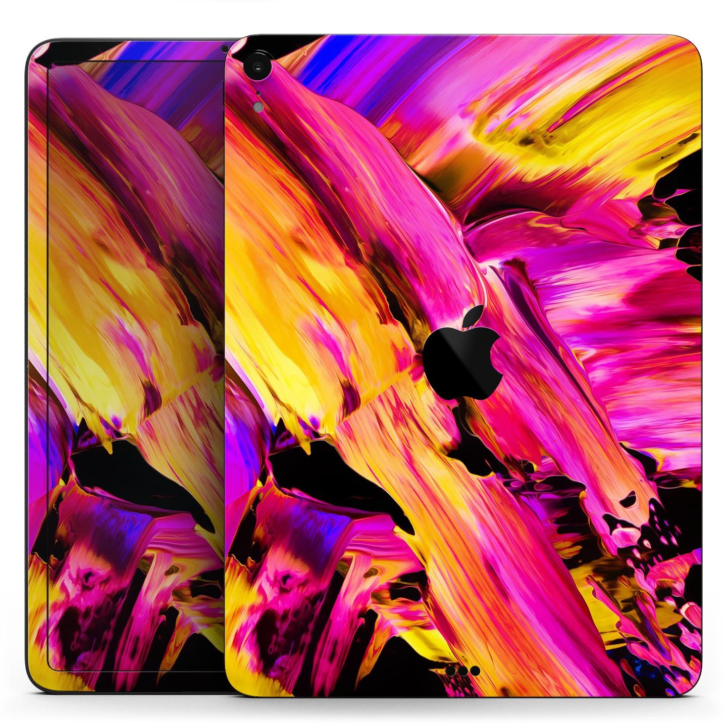 Blurred Abstract Flow V4 skin decal for Apple iPad Pro, showcasing vibrant abstract design and premium 3M material.