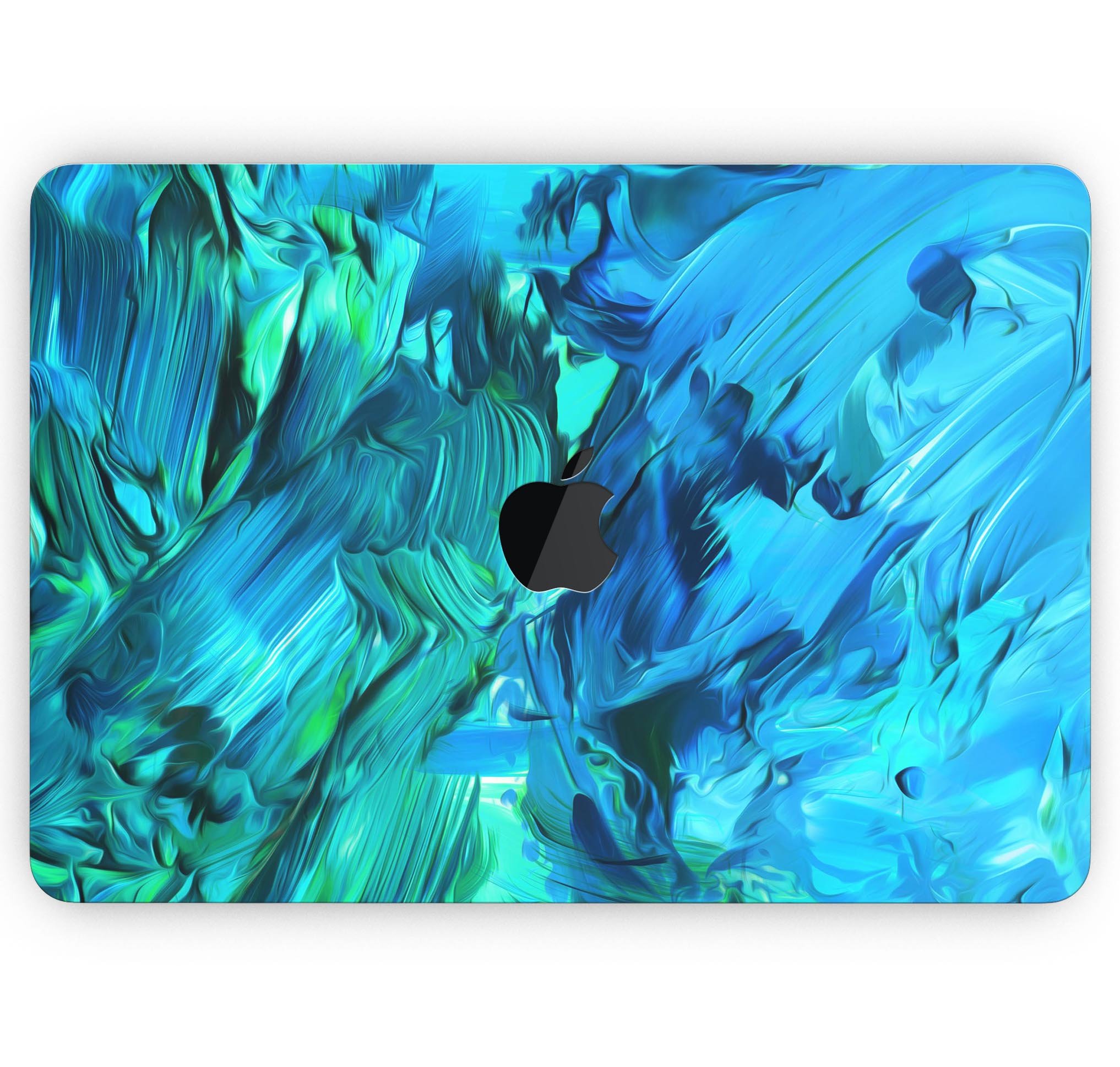 Blurred Abstract Flow V40 skin decal wrap kit for Apple MacBook, showcasing vibrant abstract design and premium vinyl material.