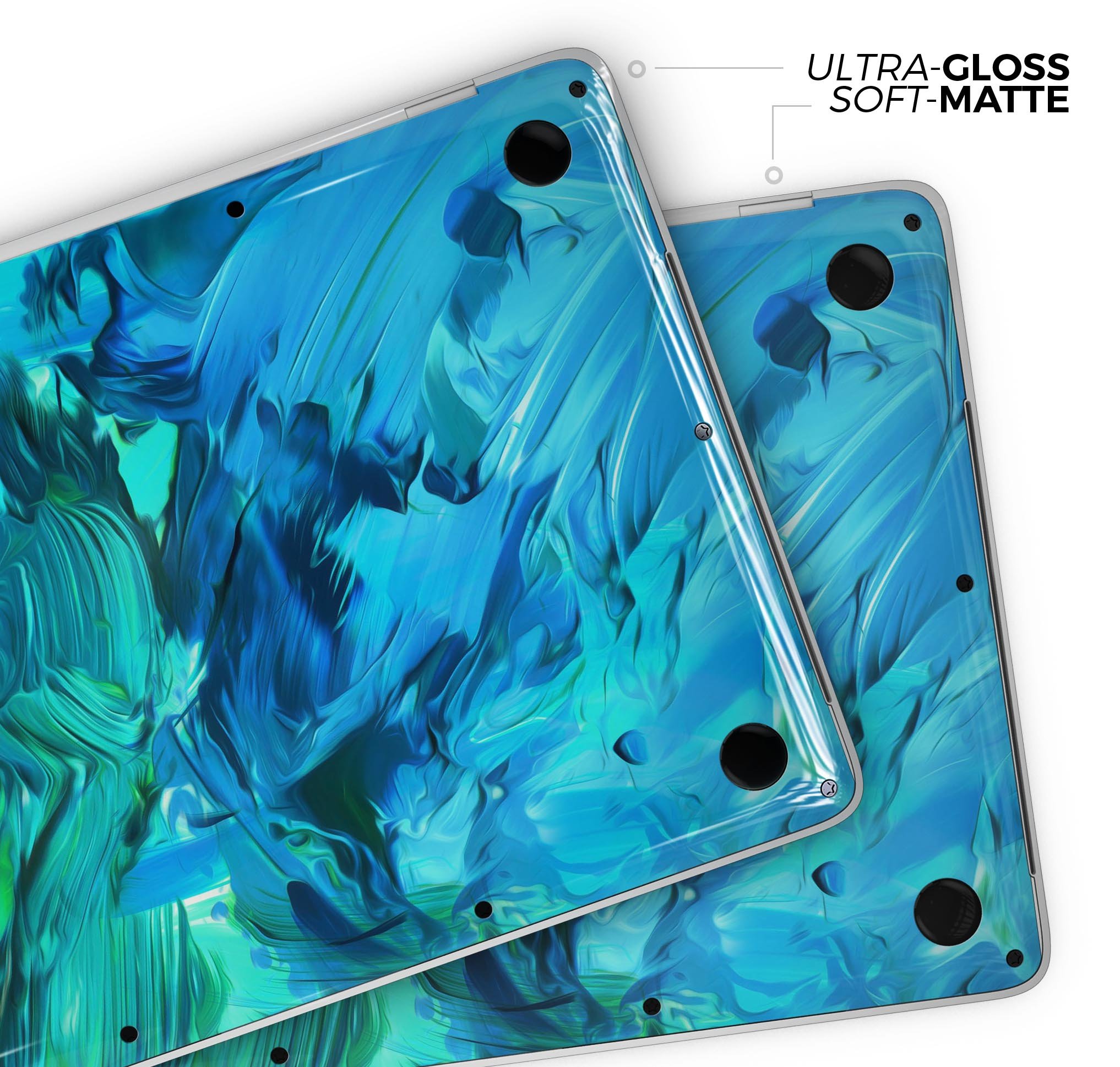 Blurred Abstract Flow V40 skin decal wrap kit for Apple MacBook, showcasing vibrant abstract design and premium vinyl material.