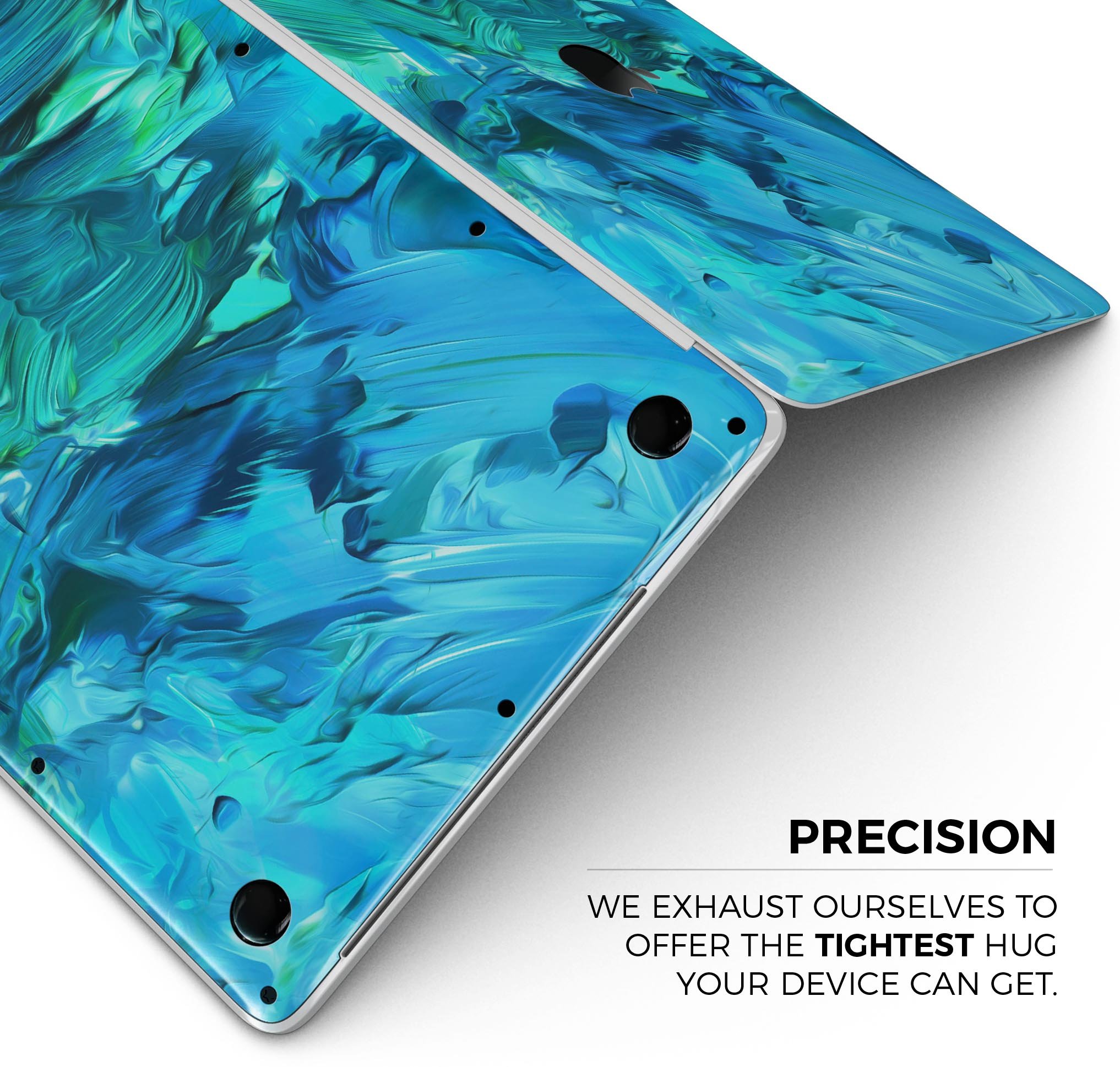 Blurred Abstract Flow V40 skin decal wrap kit for Apple MacBook, showcasing vibrant abstract design and premium vinyl material.