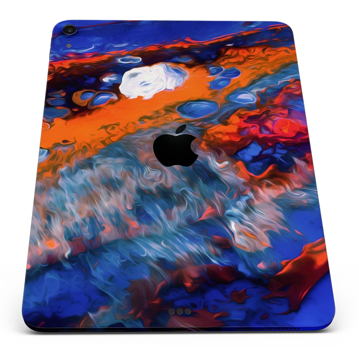 Blurred Abstract Flow V43 full body skin decal for Apple iPad, showcasing vibrant abstract design and premium 3M material.