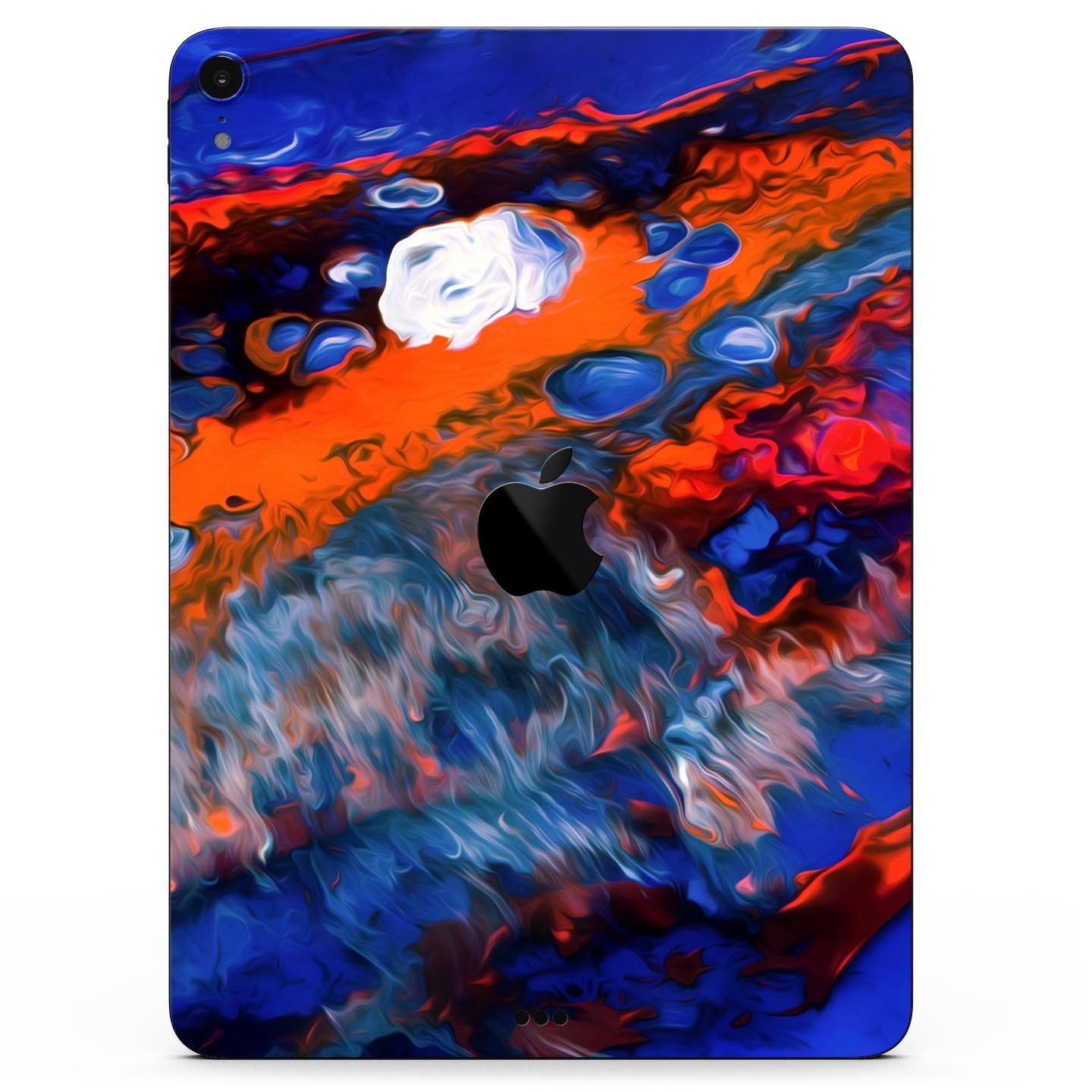 Blurred Abstract Flow V43 full body skin decal for Apple iPad, showcasing vibrant abstract design and premium 3M material.