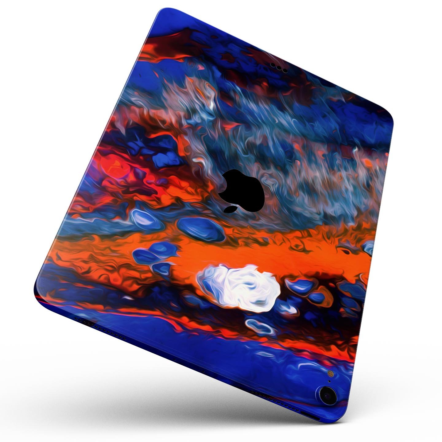 Blurred Abstract Flow V43 full body skin decal for Apple iPad, showcasing vibrant abstract design and premium 3M material.