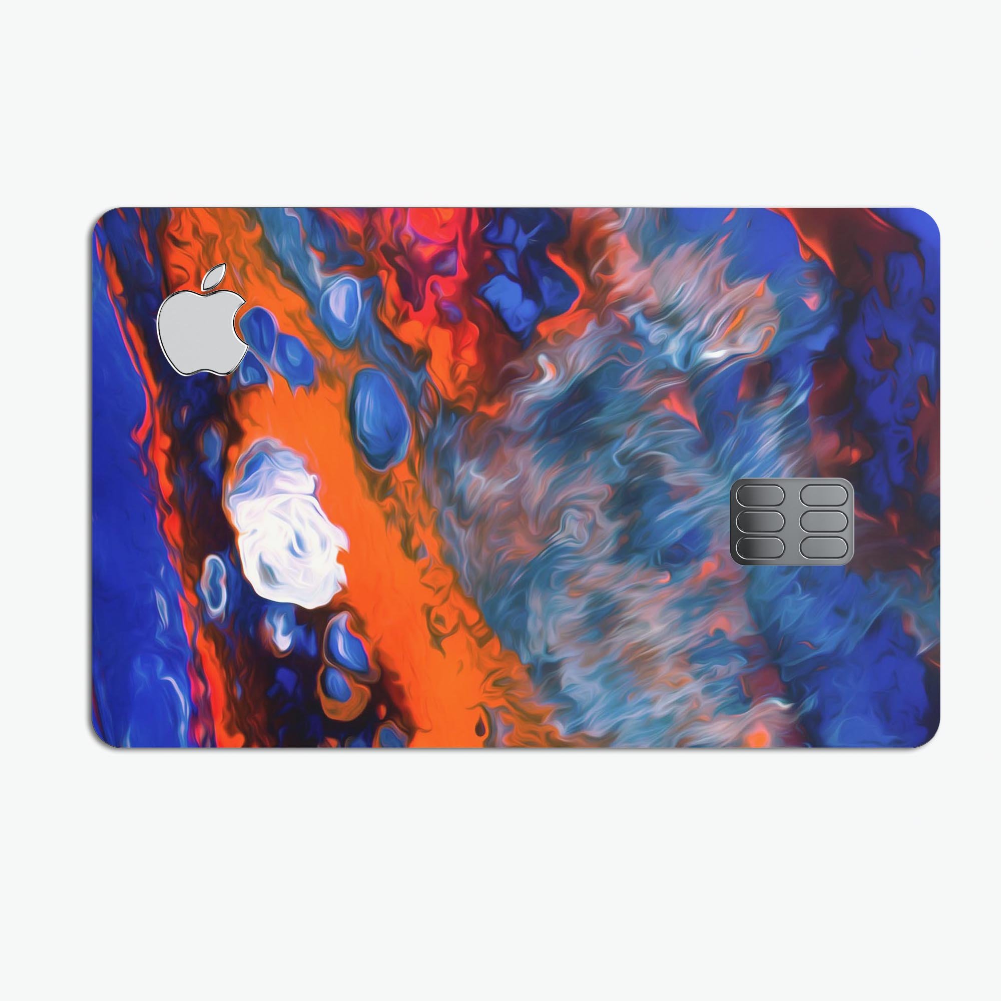Blurred Abstract Flow V43 decal skin for Apple Card, showcasing a vibrant abstract design with premium vinyl finish.