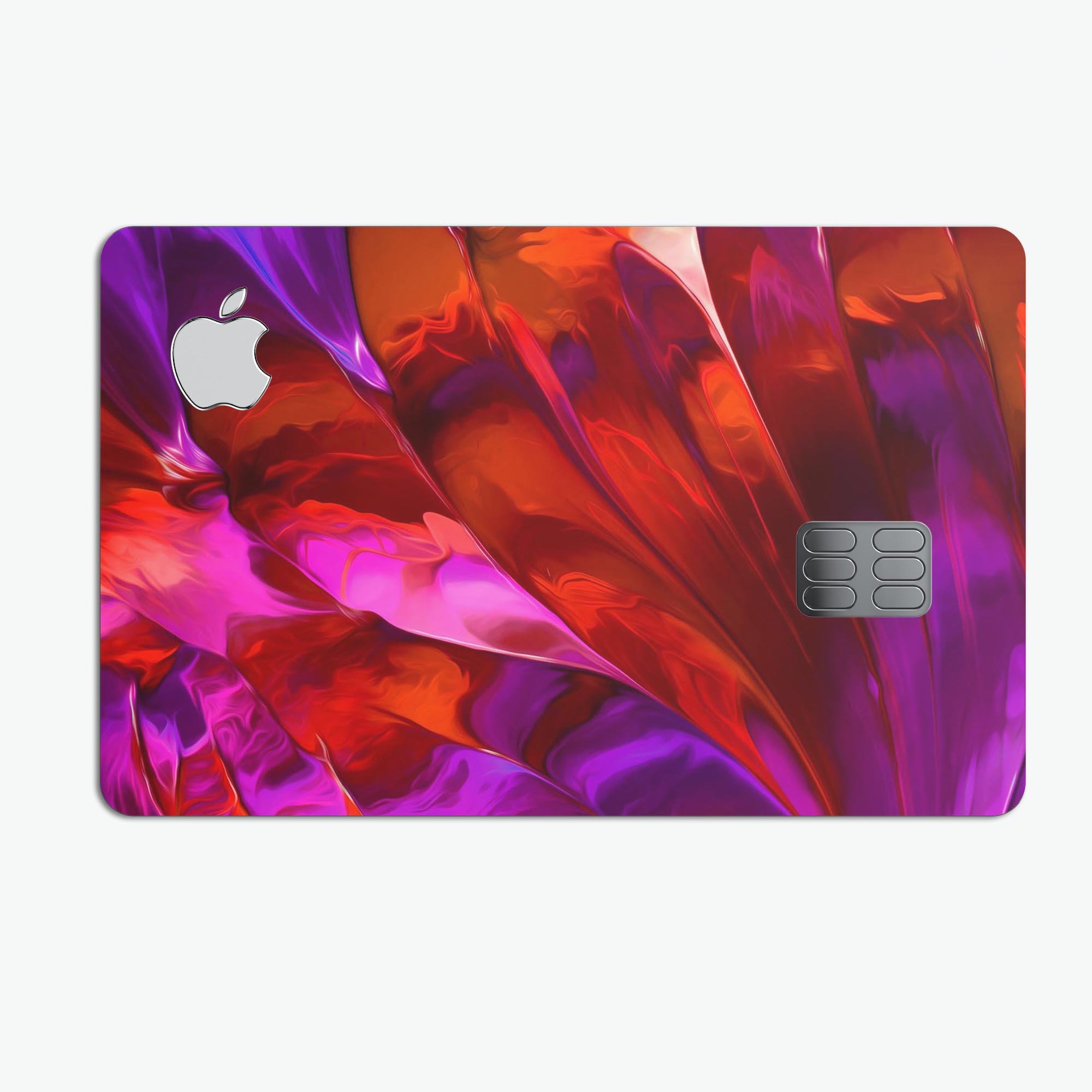 Blurred Abstract Flow V45 decal skin for Apple Card, showcasing a vibrant abstract design with a premium finish.