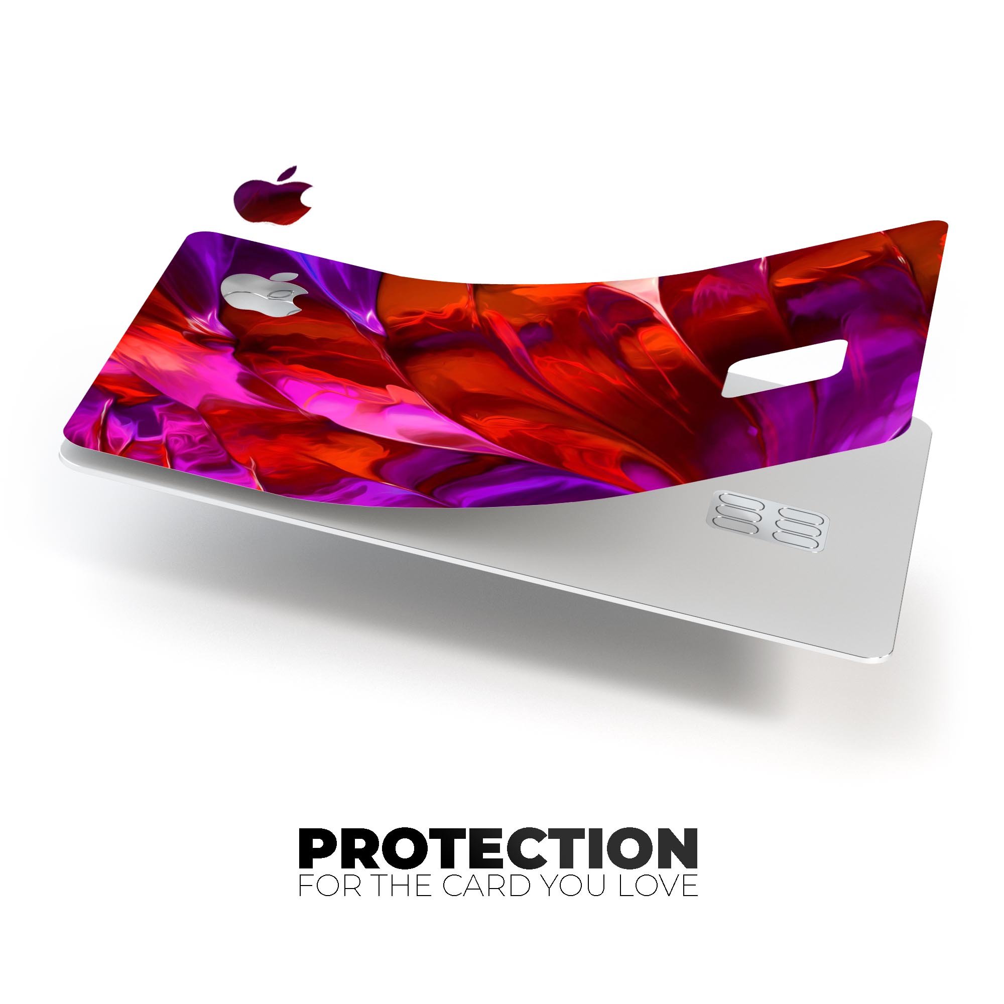 Blurred Abstract Flow V45 decal skin for Apple Card, showcasing a vibrant abstract design with a premium finish.