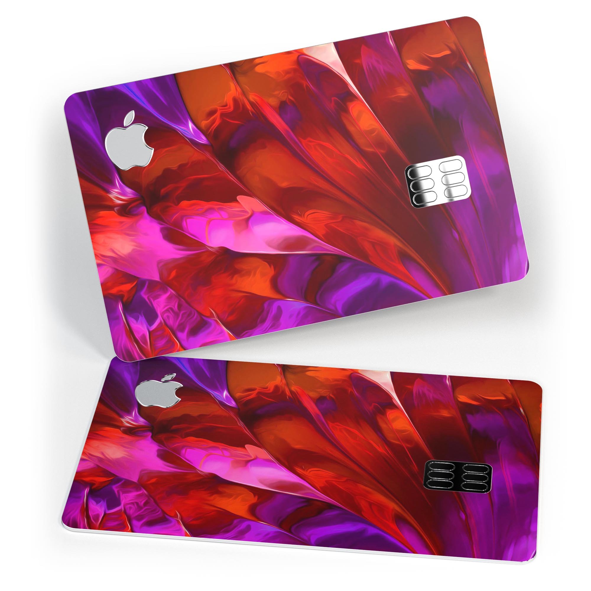 Blurred Abstract Flow V45 decal skin for Apple Card, showcasing a vibrant abstract design with a premium finish.