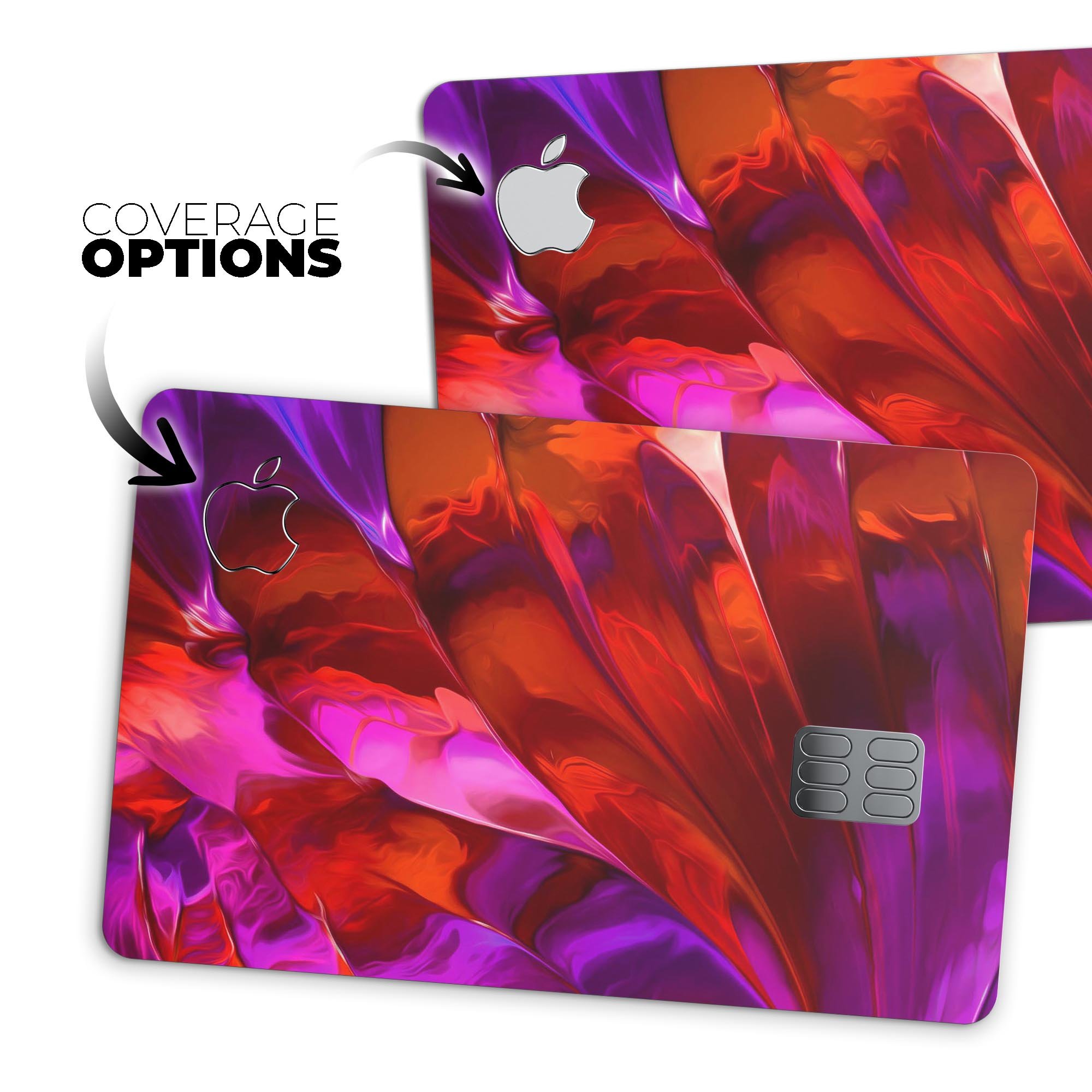 Blurred Abstract Flow V45 decal skin for Apple Card, showcasing a vibrant abstract design with a premium finish.