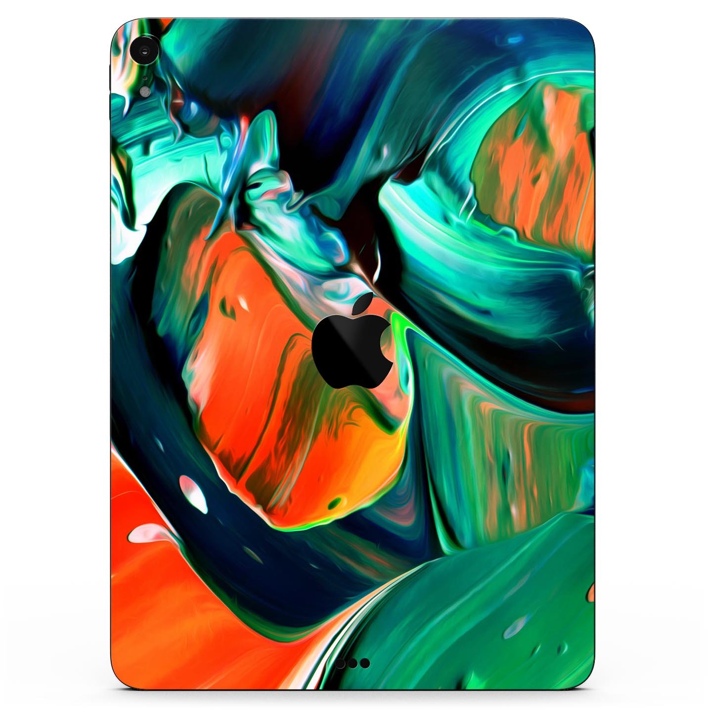 Blurred Abstract Flow V47 skin decal for Apple iPad, showcasing vibrant colors and a sleek design for full-body protection.