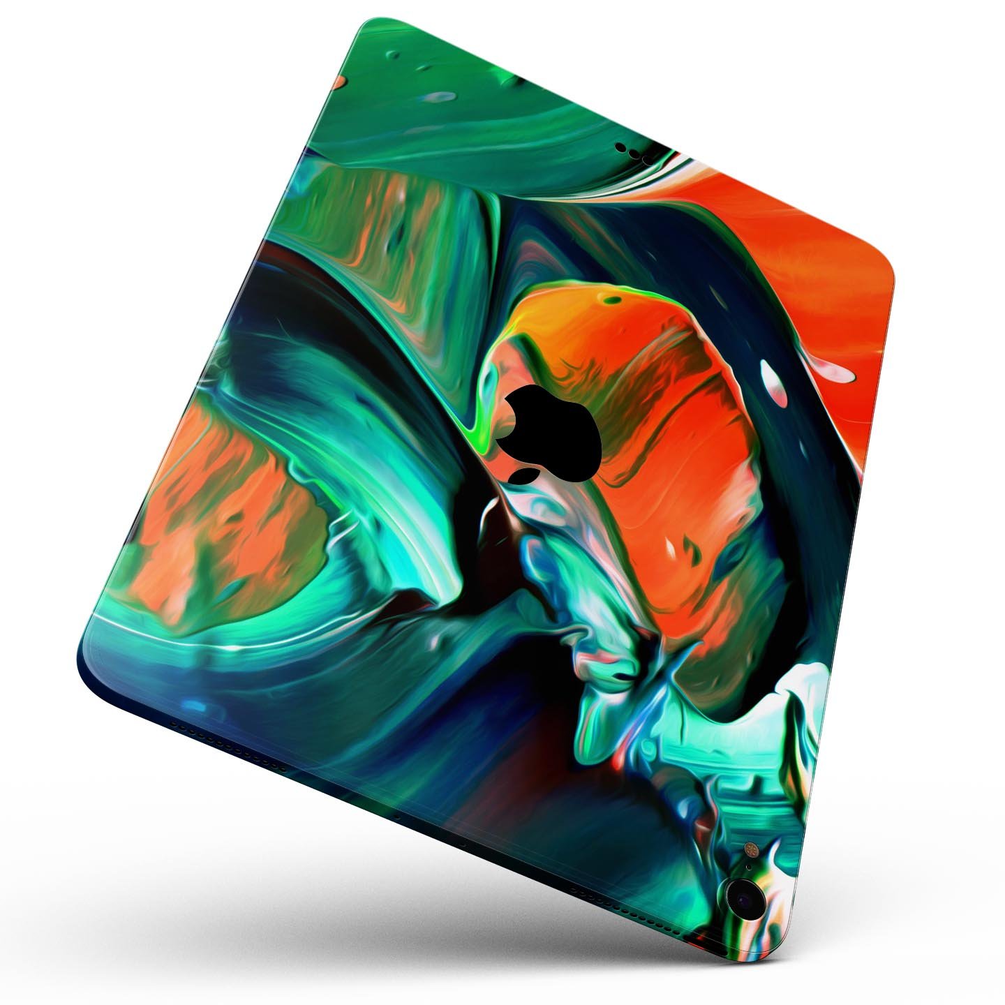 Blurred Abstract Flow V47 skin decal for Apple iPad, showcasing vibrant colors and a sleek design for full-body protection.