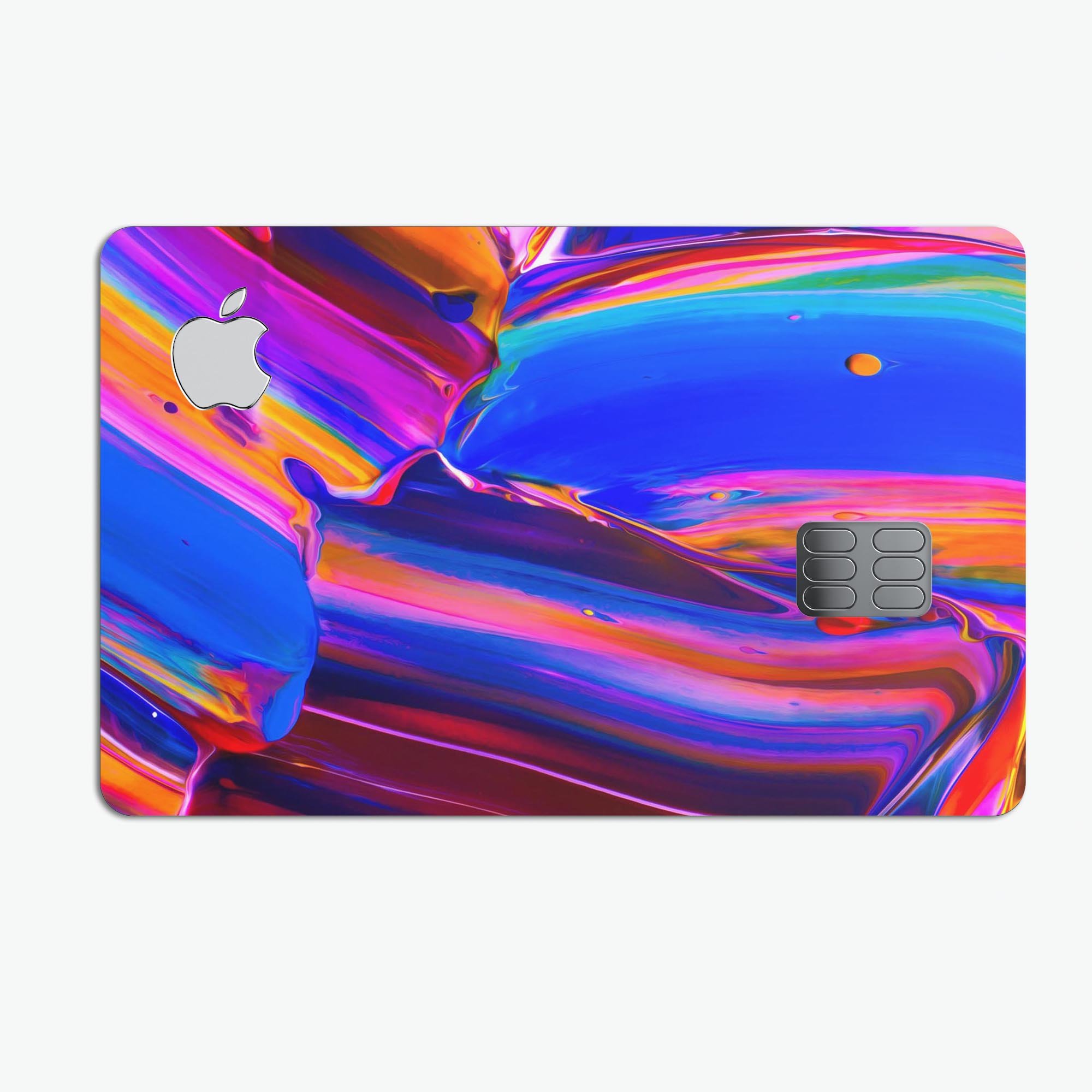 Blurred Abstract Flow V5 decal skin for Apple Card, showcasing premium vinyl design with a modern abstract pattern.