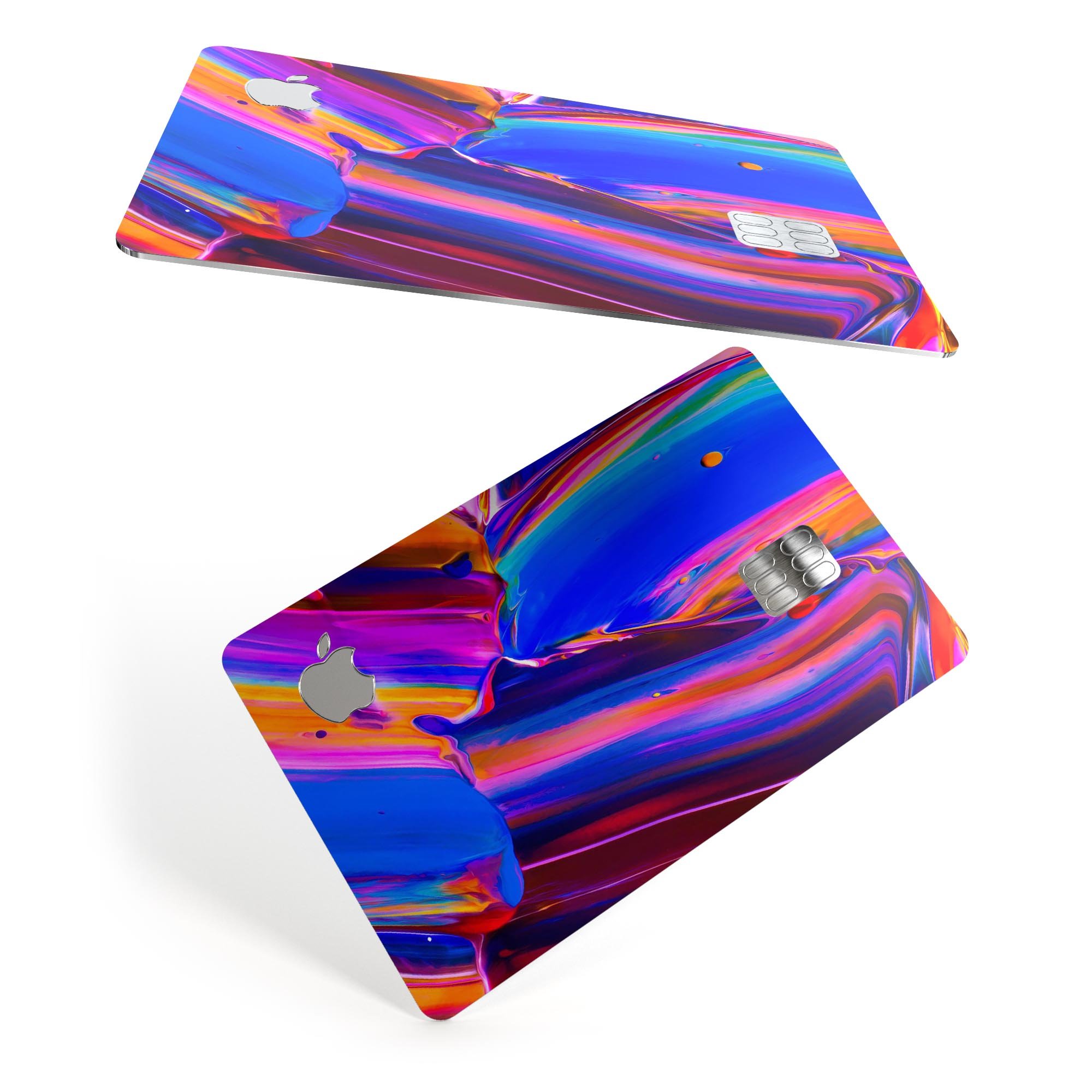 Blurred Abstract Flow V5 decal skin for Apple Card, showcasing premium vinyl design with a modern abstract pattern.