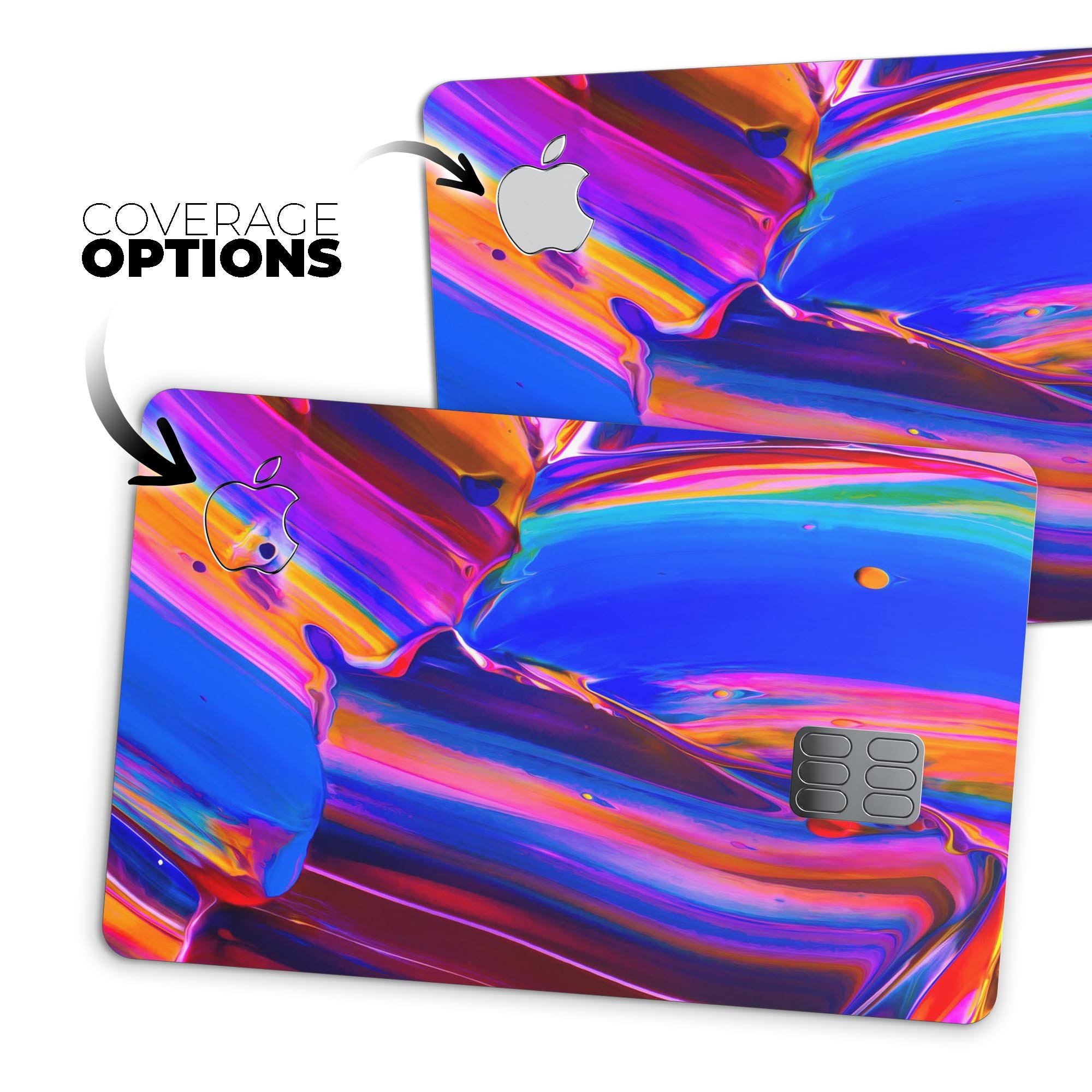 Blurred Abstract Flow V5 decal skin for Apple Card, showcasing premium vinyl design with a modern abstract pattern.