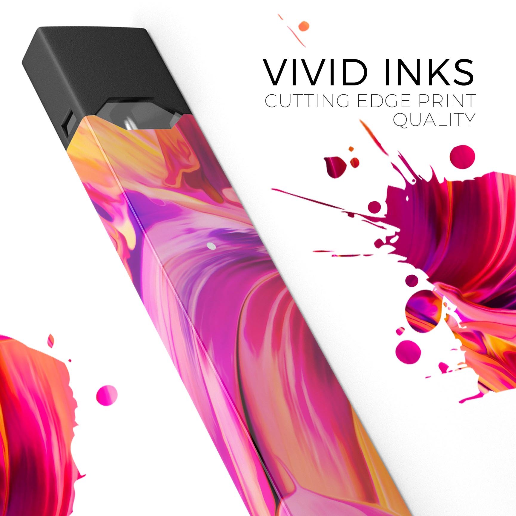 Blurred Abstract Flow V50 skin-wrap sticker designed for JUUL vaping device, showcasing vibrant abstract design and premium quality.