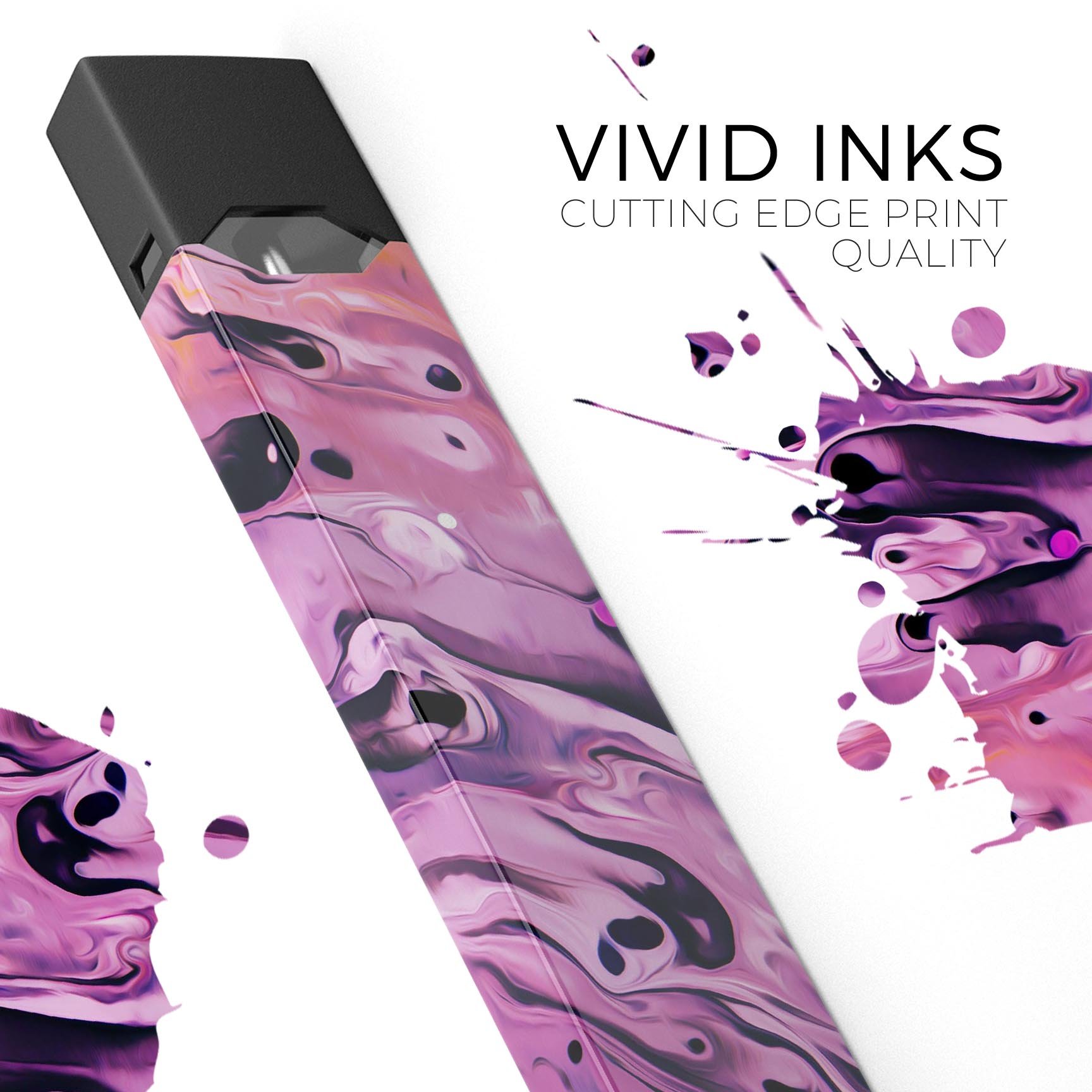 Blurred Abstract Flow V51 premium decal skin for JUUL device, showcasing vibrant abstract design and protective features.