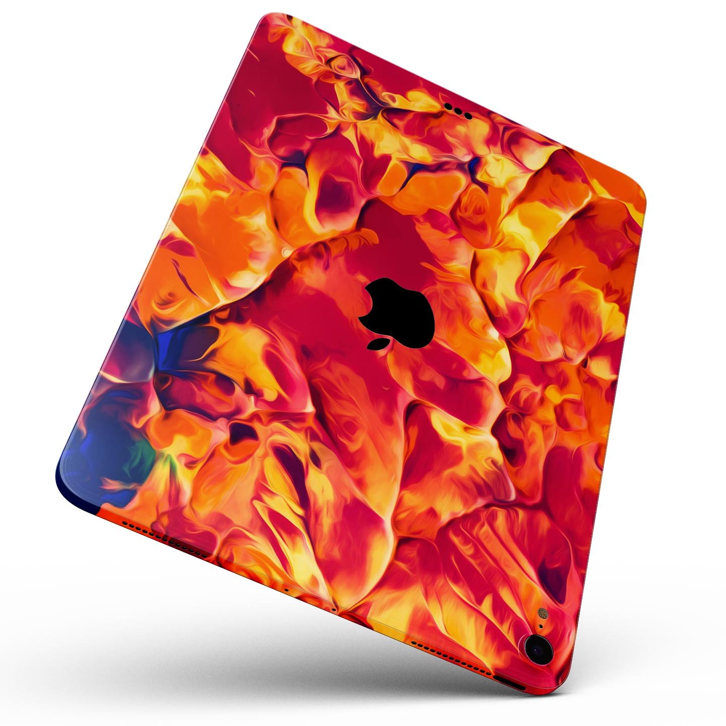 Blurred Abstract Flow V54 skin decal for Apple iPad, showcasing vibrant colors and a sleek design for full body protection.