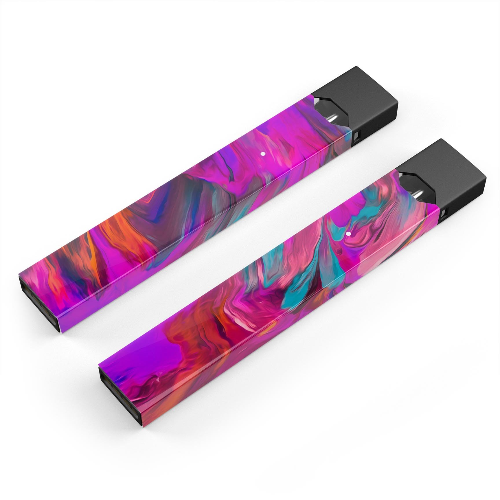 Blurred Abstract Flow V56 premium decal skin-wrap sticker designed for JUUL vaping device, showcasing vibrant abstract design.